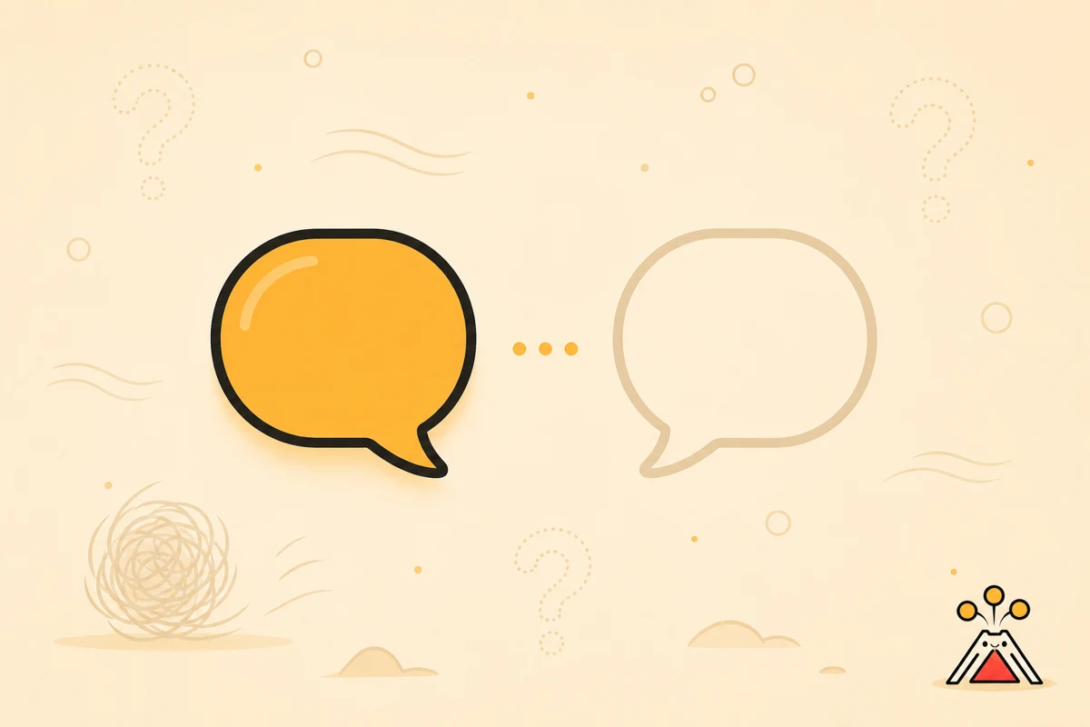 Two people in conversation outdoors