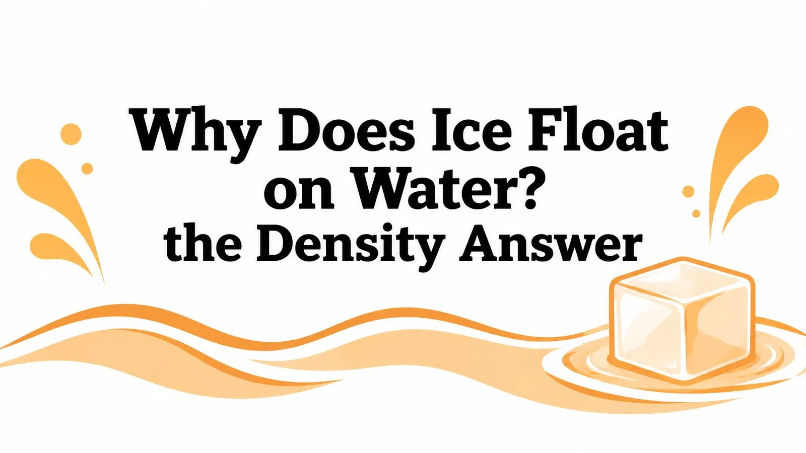 Why Does Ice Float on Water? the Density Answer