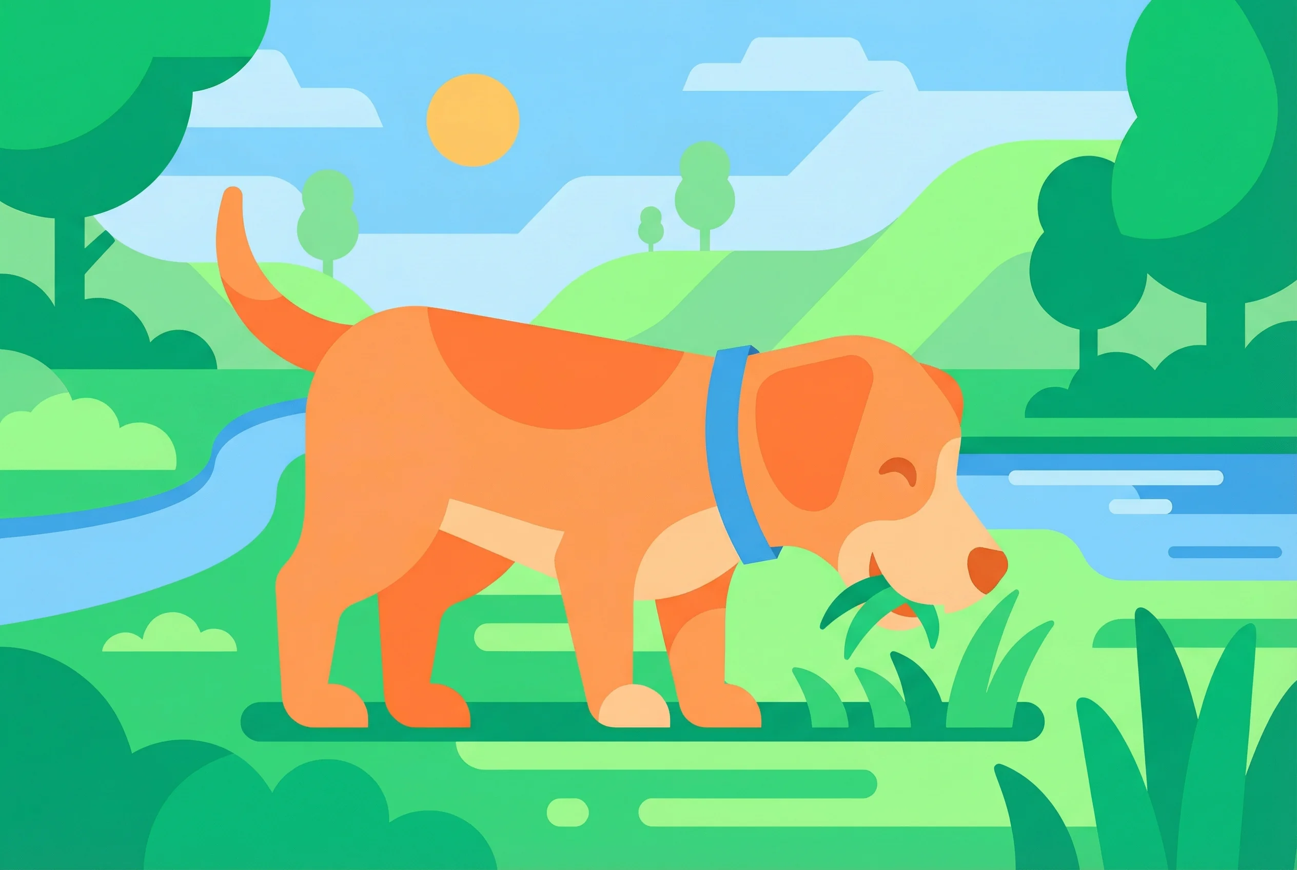 Why do dogs eat grass?