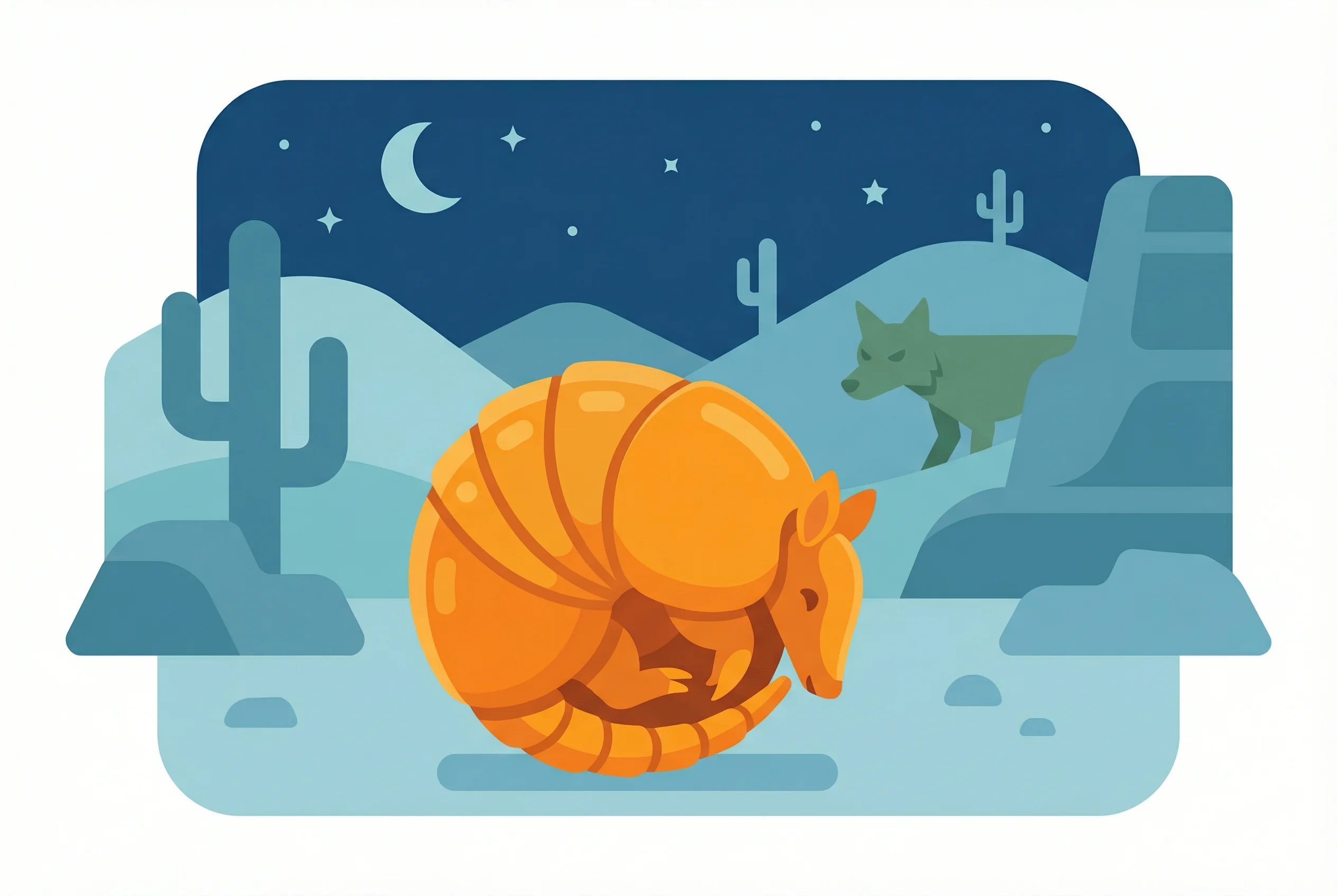 Why do armadillos roll into balls?
