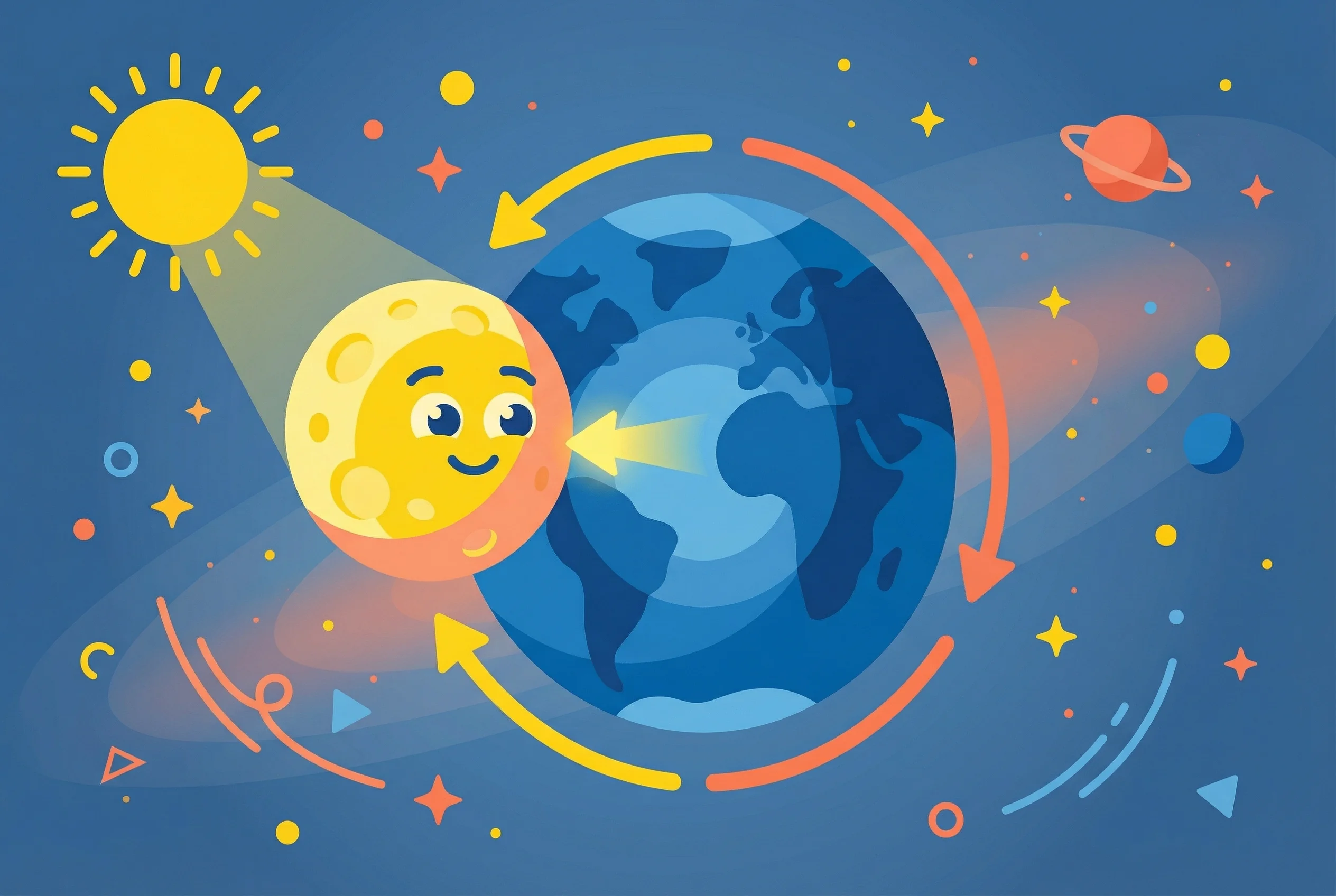 Why do we always see the same moon face?