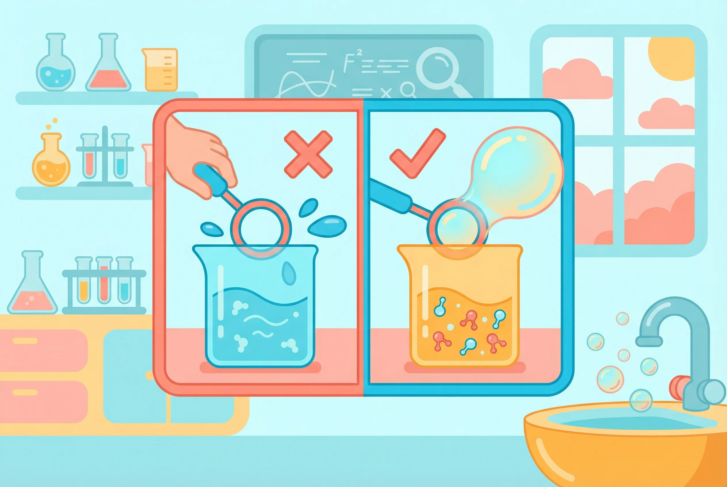 Why can you blow bubbles with soapy water but not plain water?