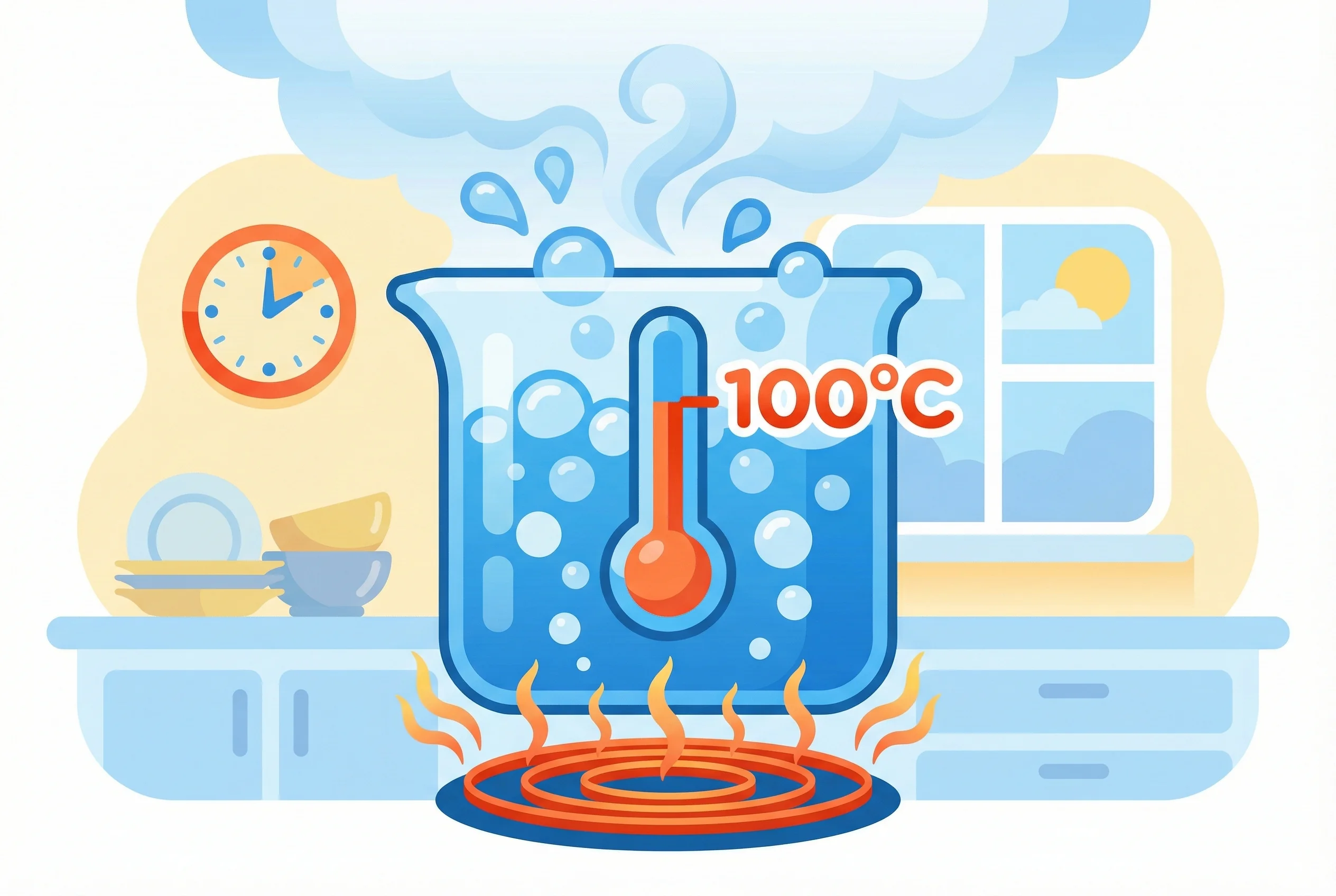 Why does water boil at 100 degrees C?