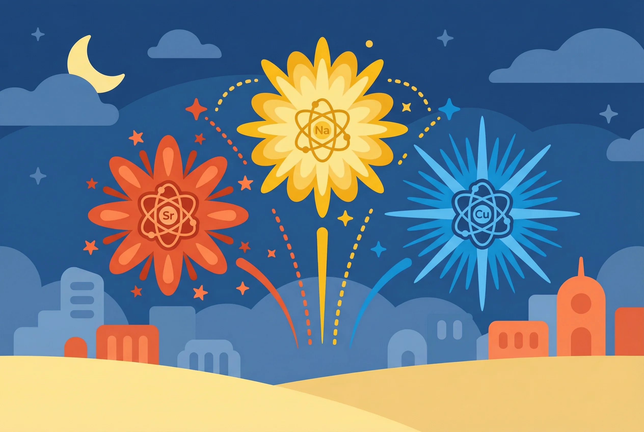 Why do fireworks have different colors?