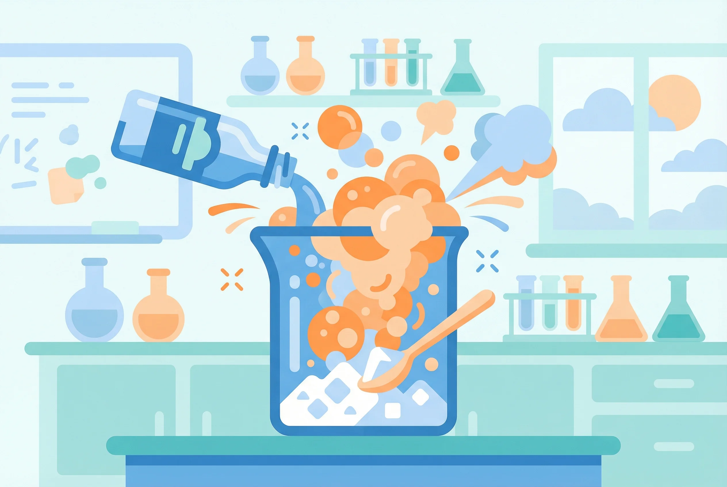 Why does baking soda fizz with vinegar?