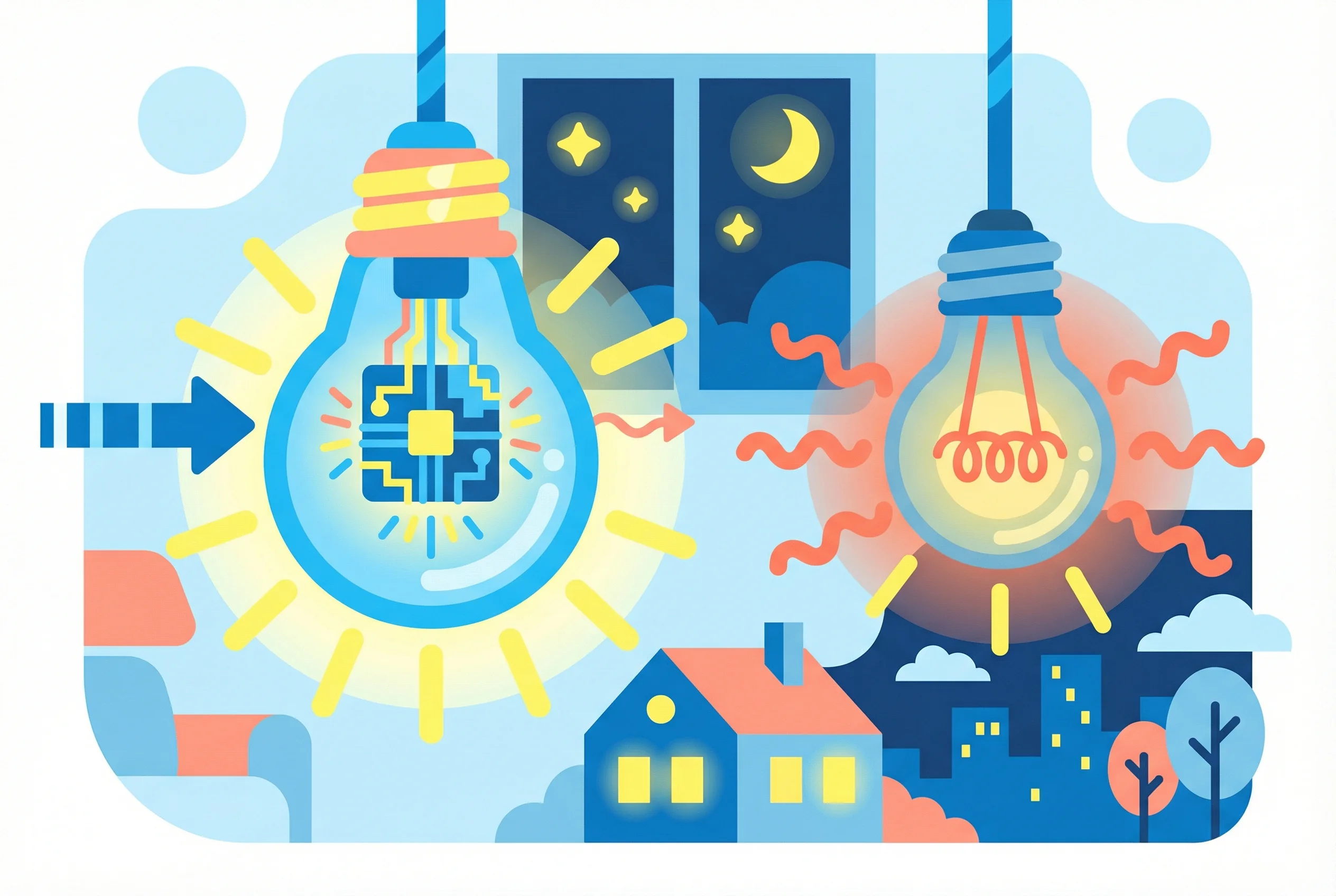 How do LED bulbs save energy?