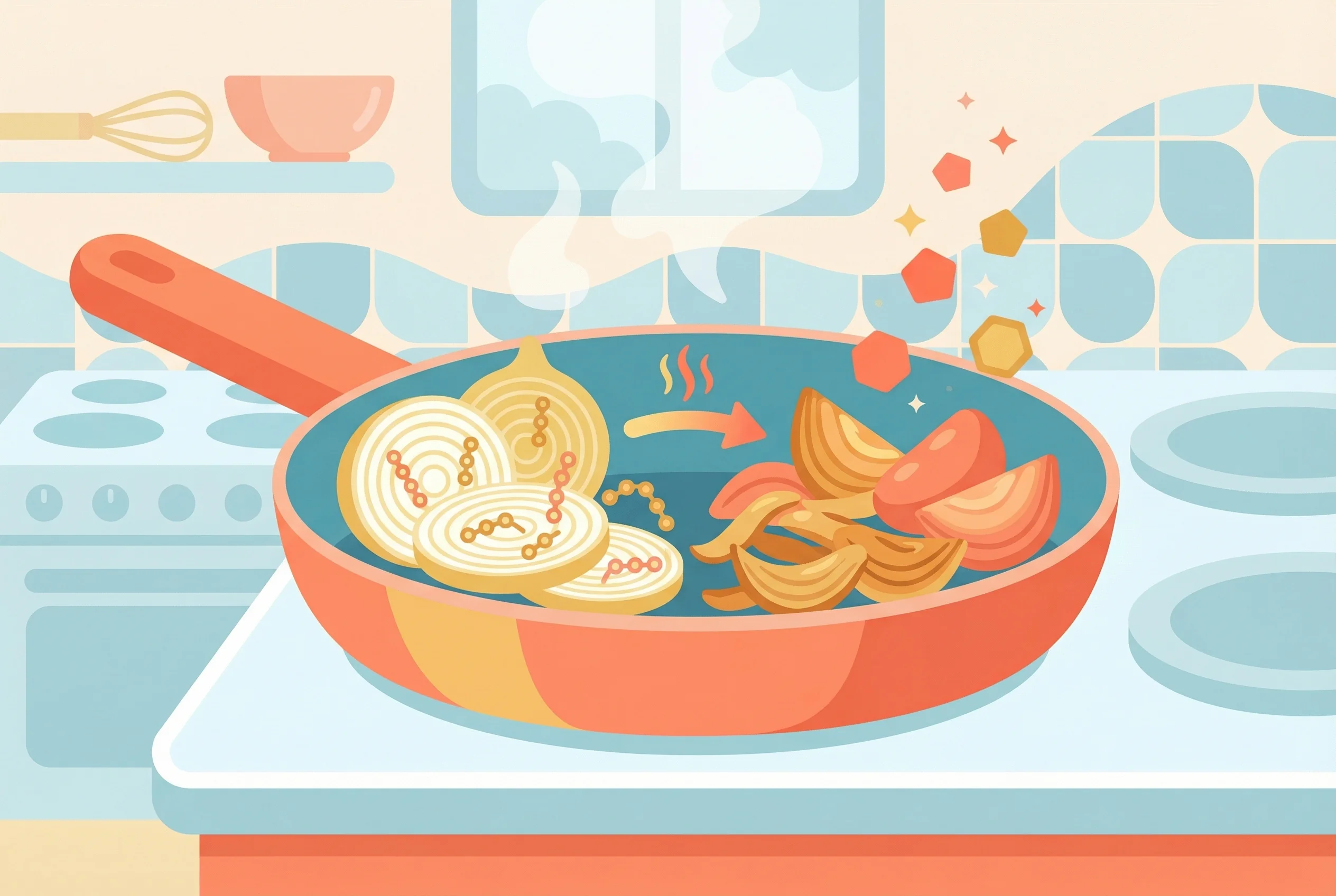 Why do cooked onions taste sweet?