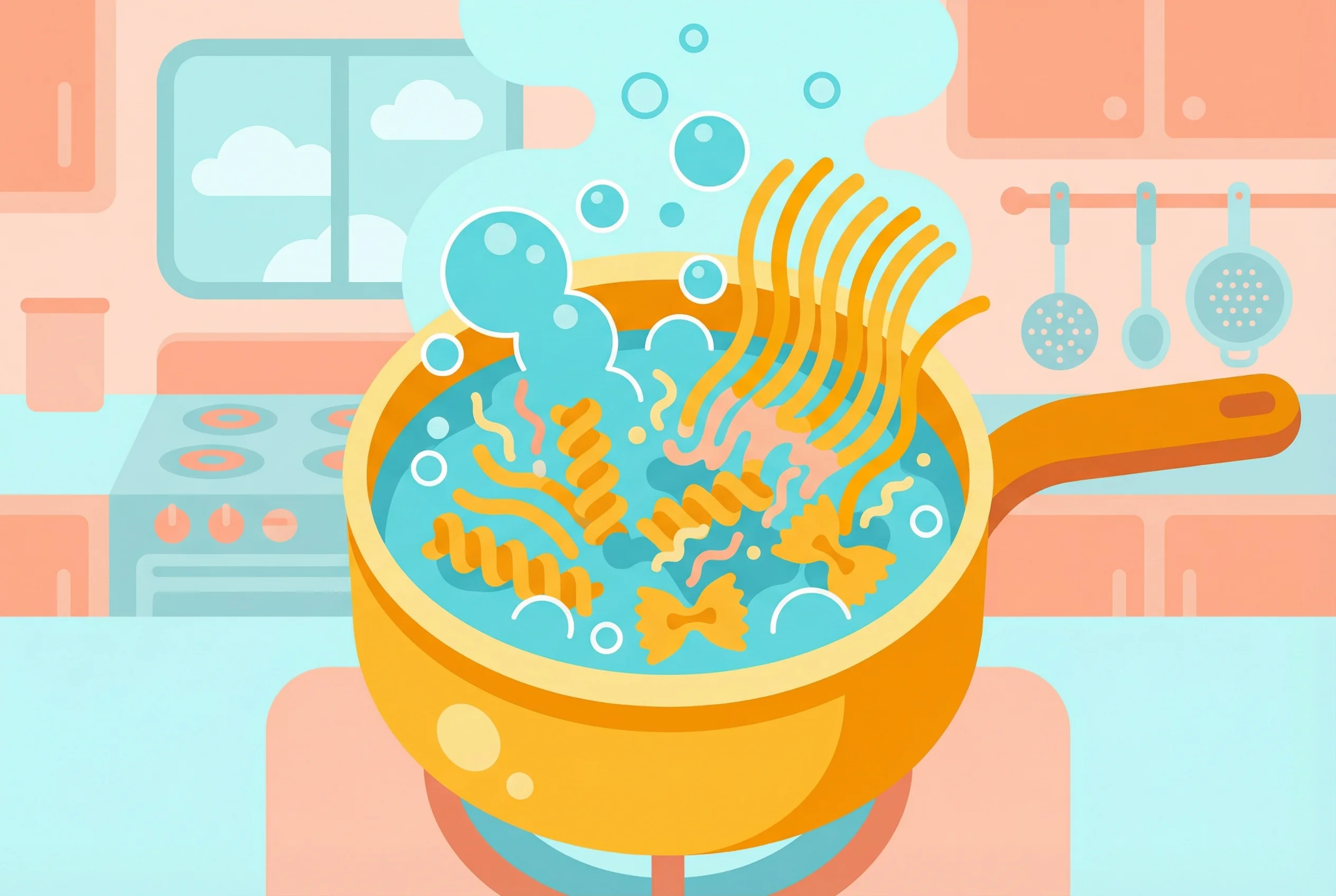 Why does pasta stick together?