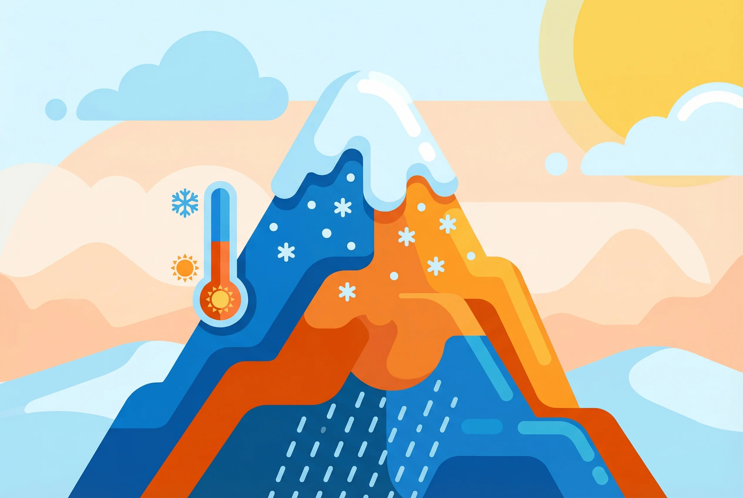 Why are mountains often snowcapped?