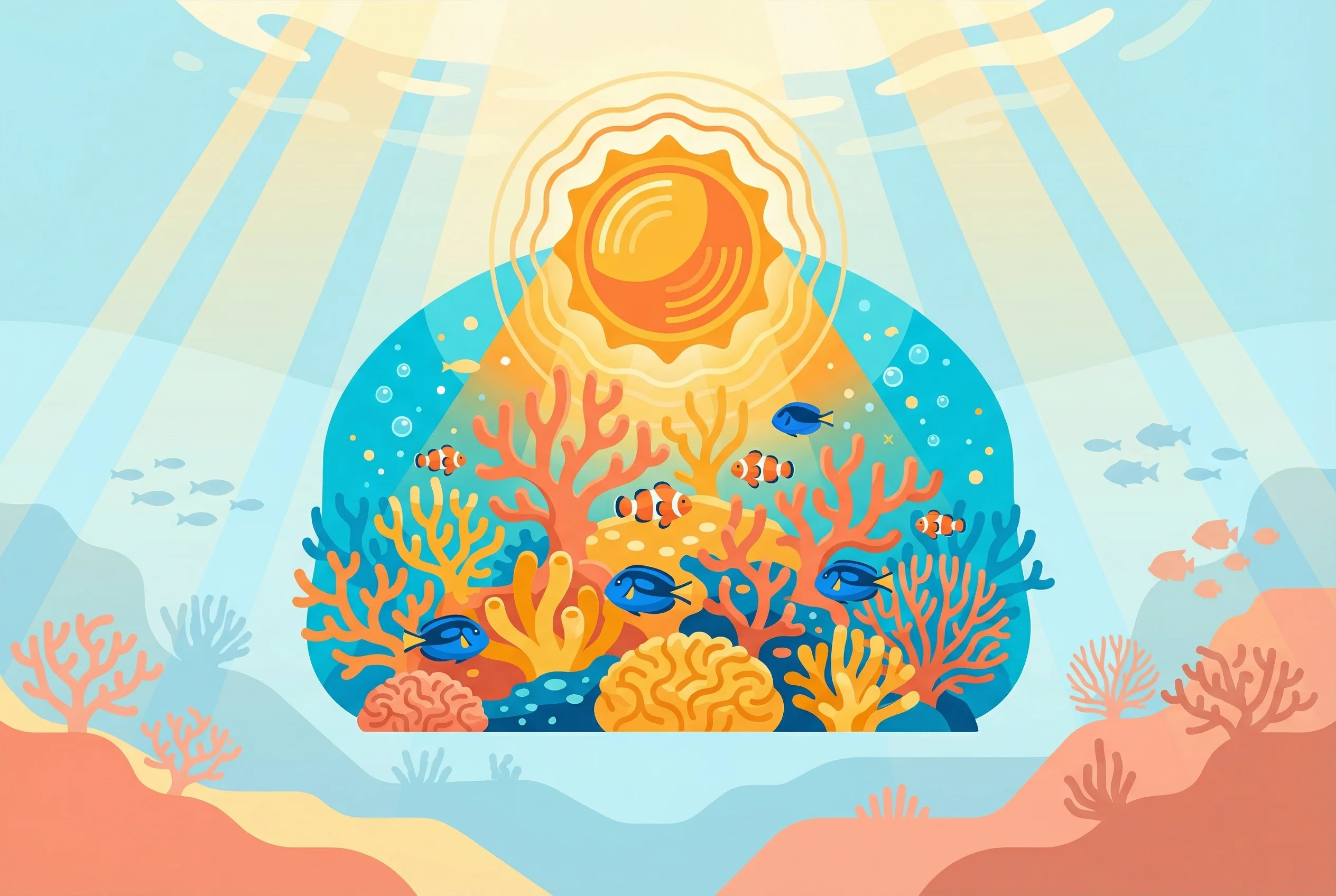 Why are coral reefs in warm waters?