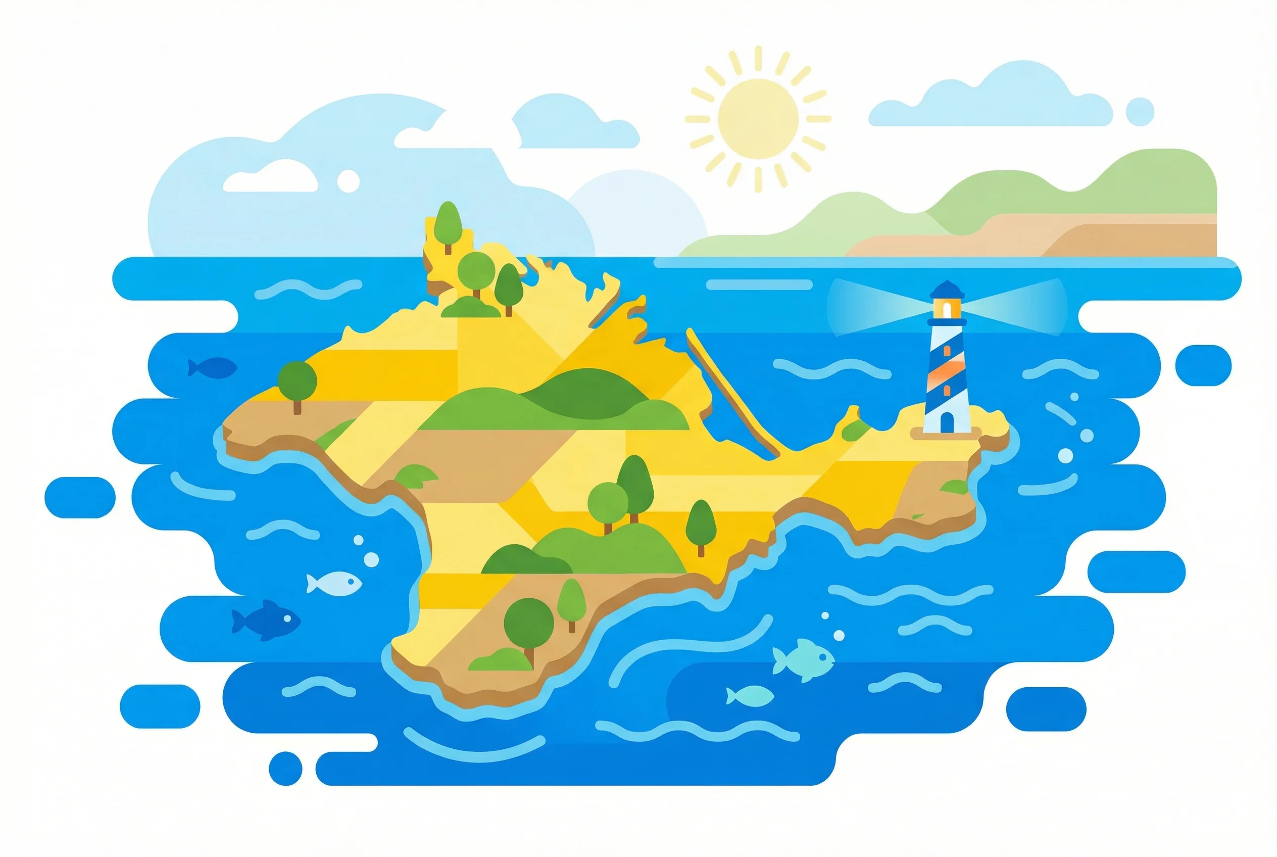 Why are peninsulas surrounded by water?