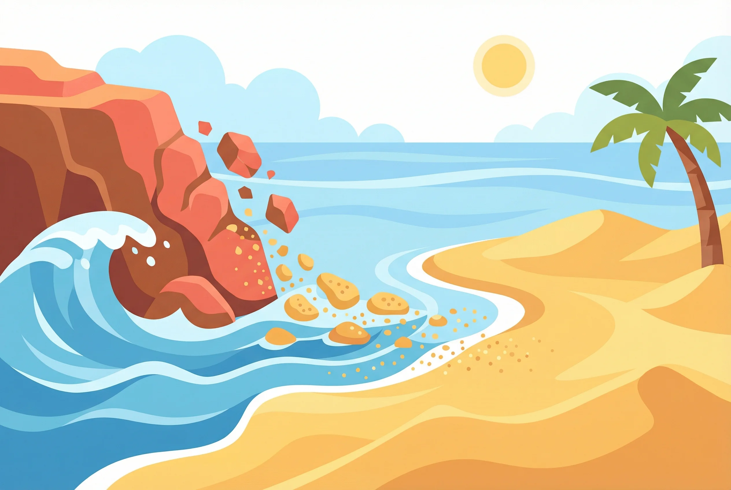Why do sand beaches exist?
