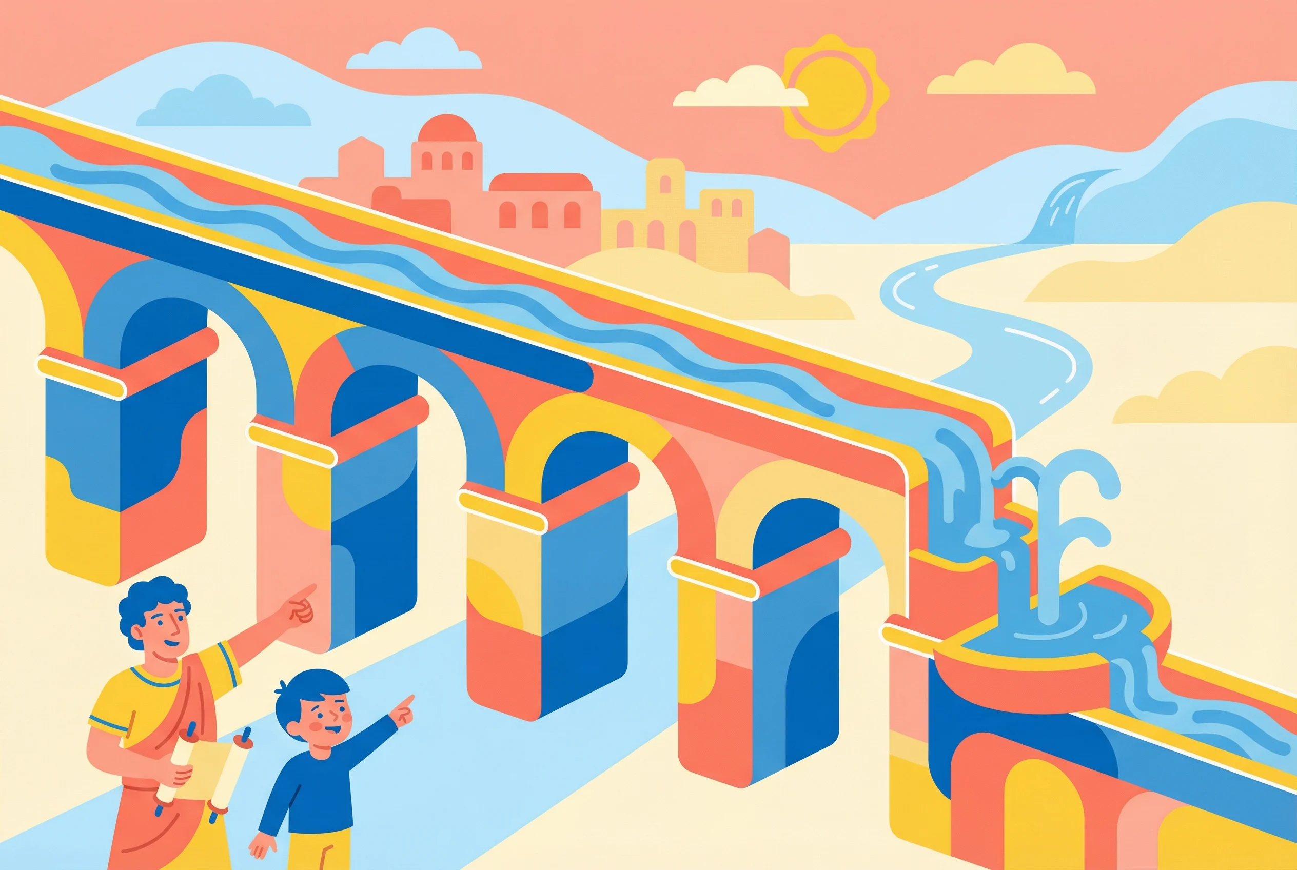 Why did Romans build aqueducts?