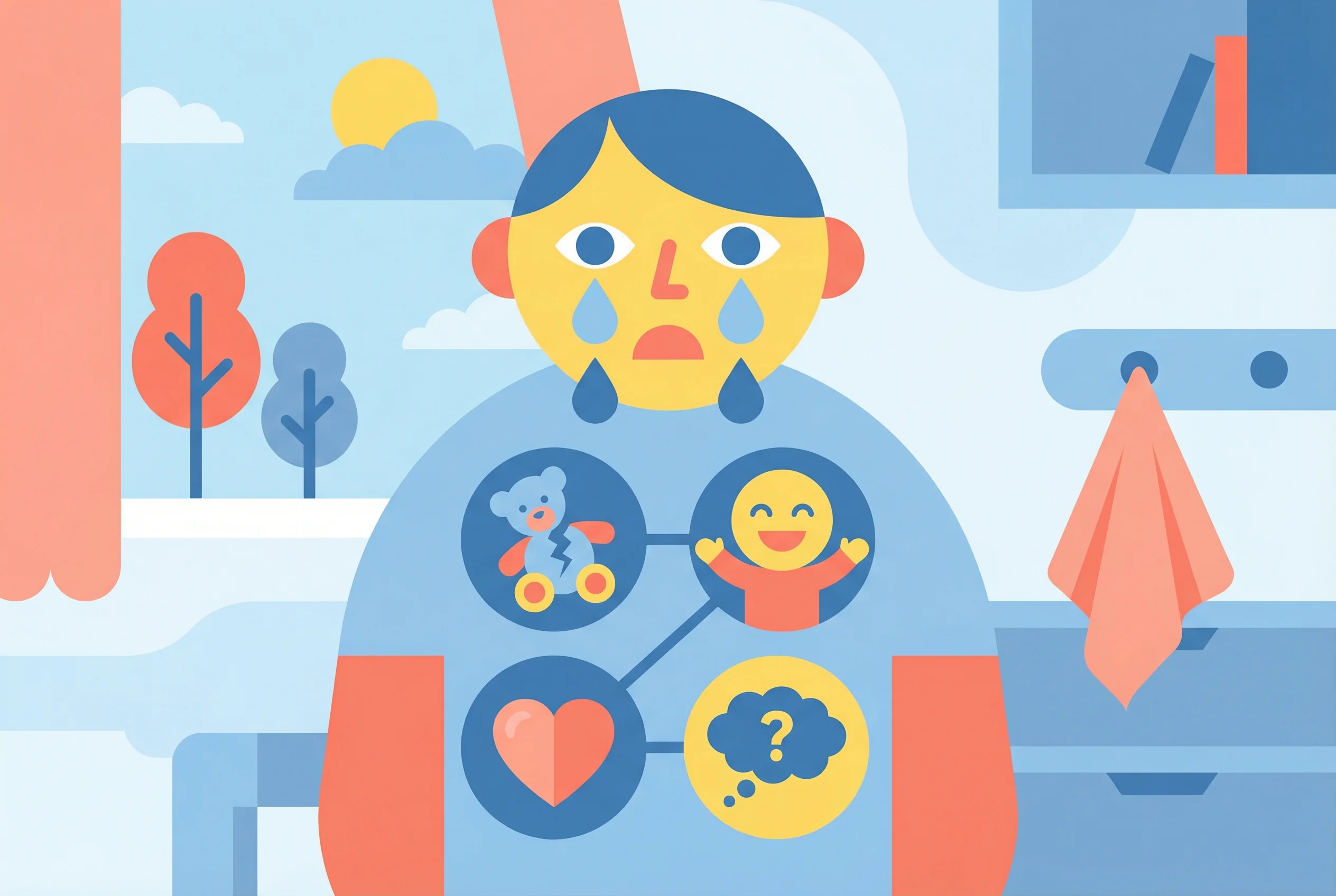 What triggers emotional crying in humans?