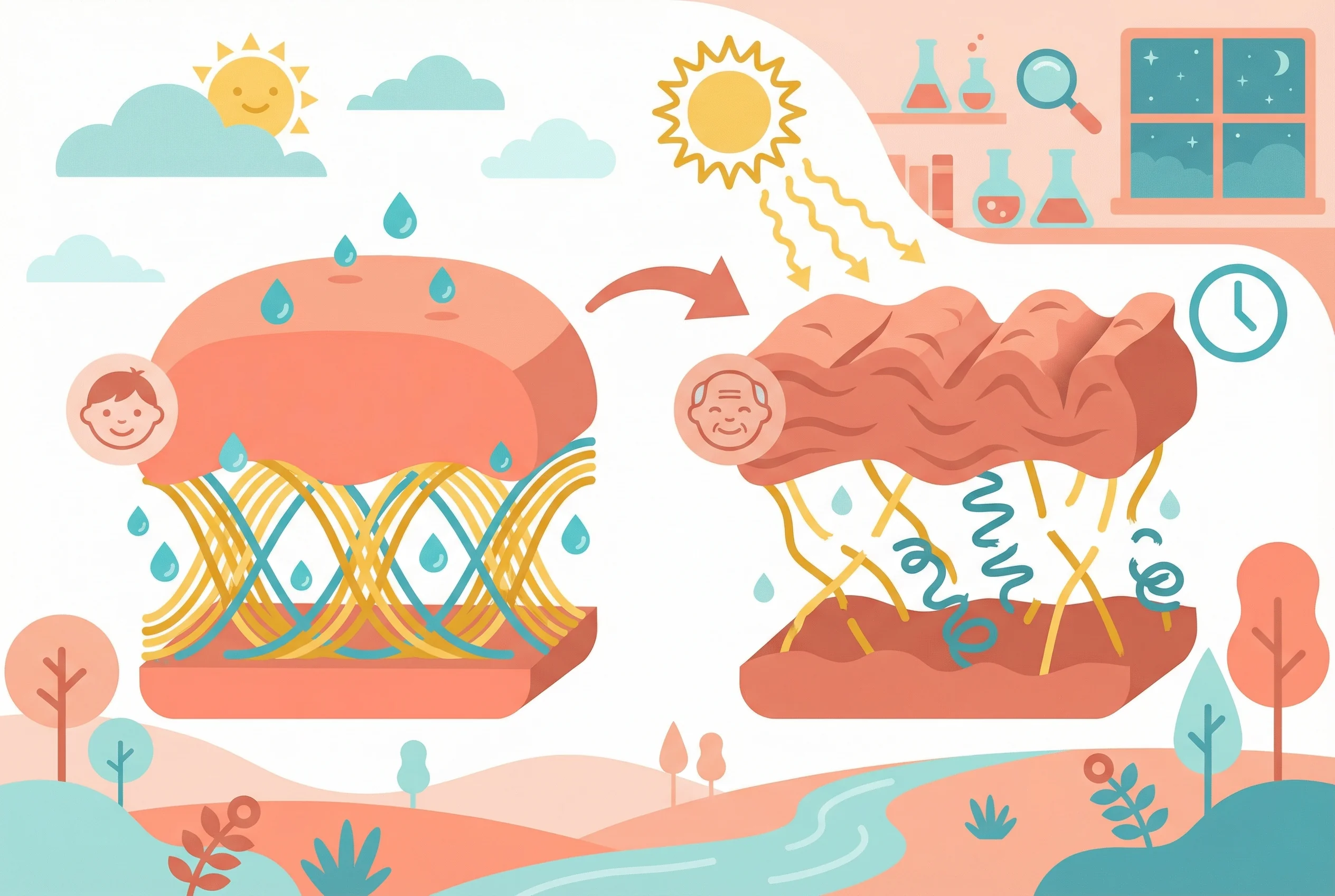 Why do we get wrinkles as we age?
