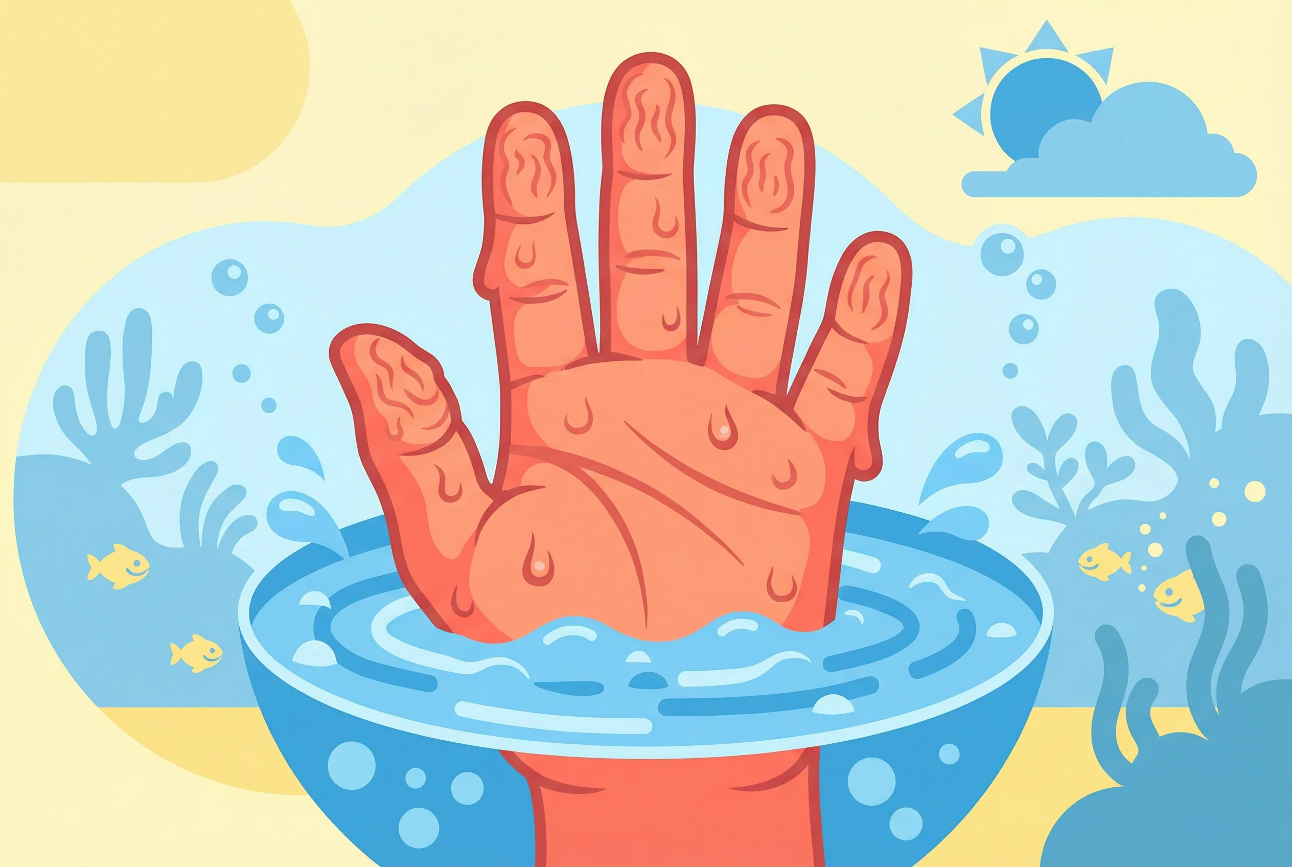 Why does skin wrinkle in water?