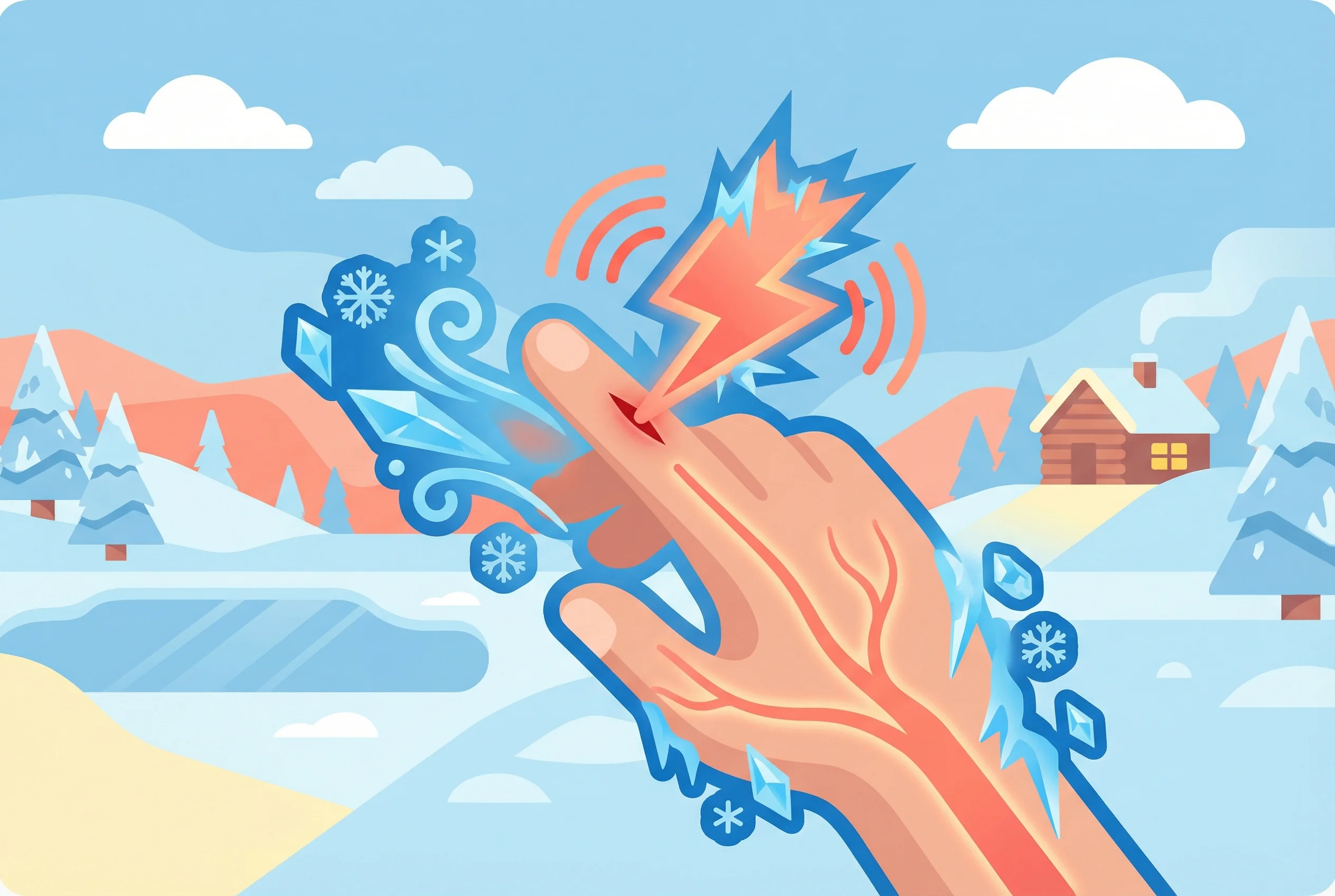 Why do cuts hurt more in cold weather?