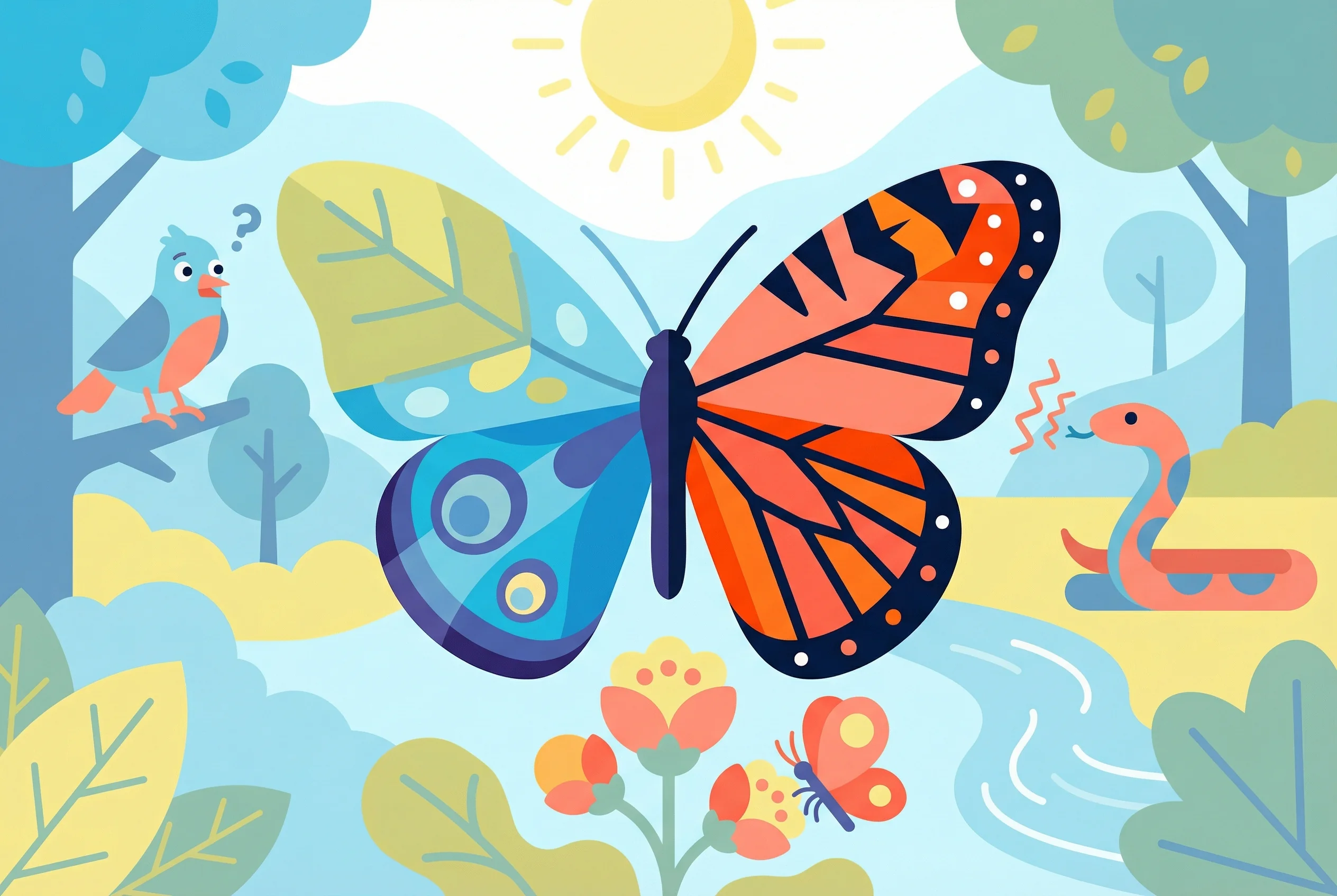 Why do butterflies have colorful wings?