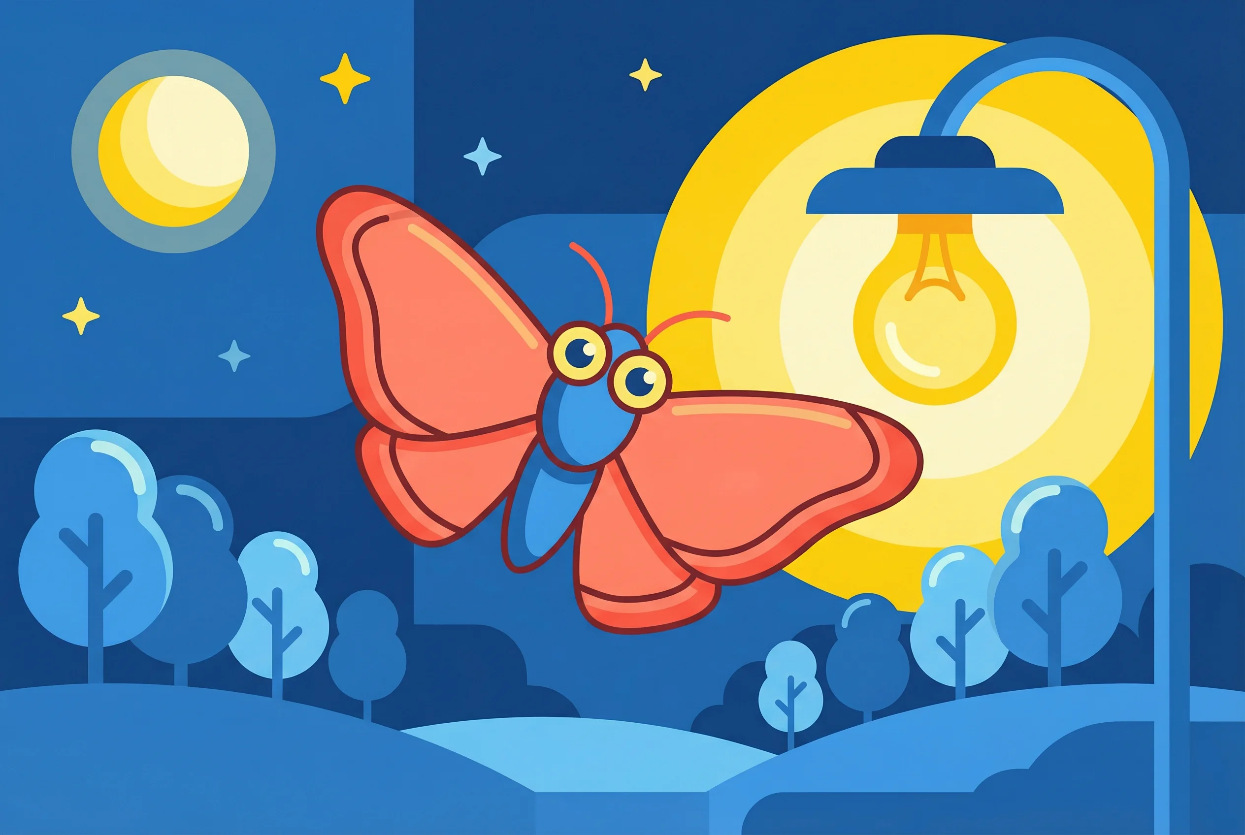 Why do moths fly toward lights?