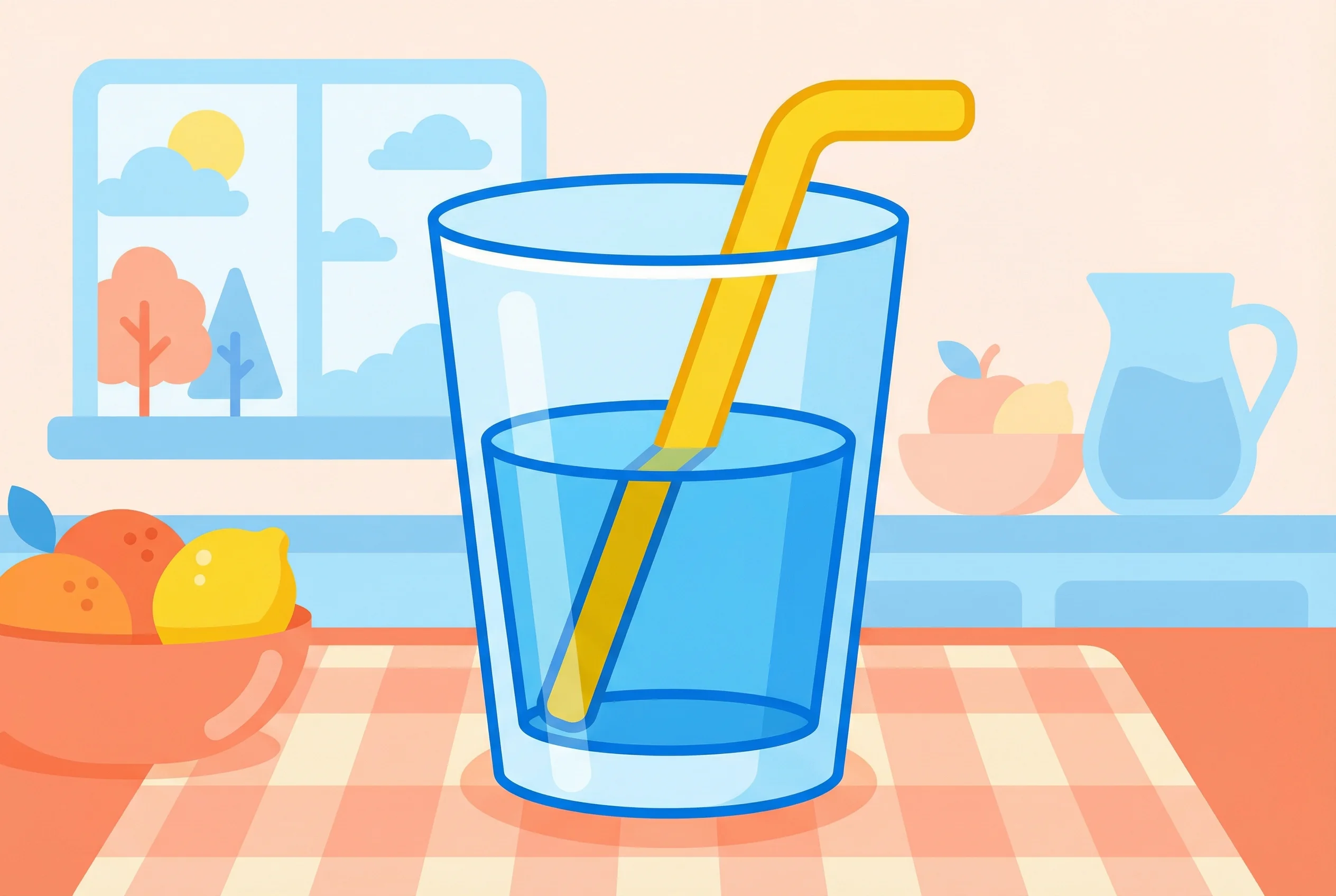 A straw appearing bent in water because of refraction