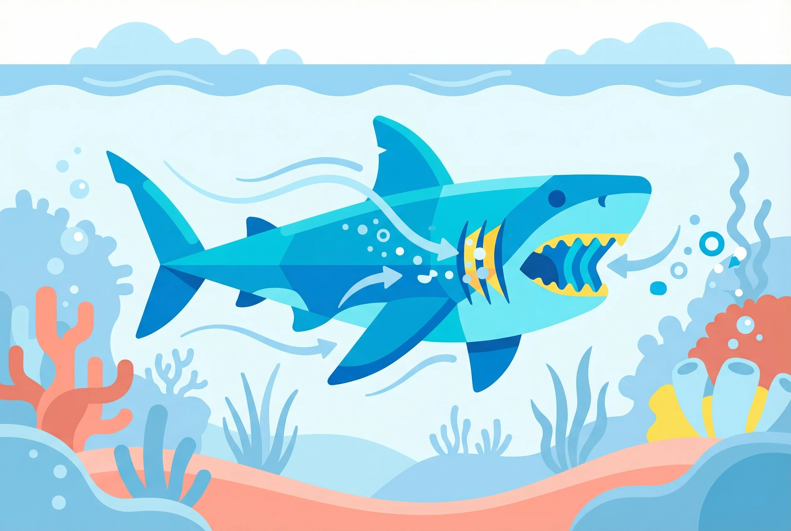 Why do some sharks swim constantly?