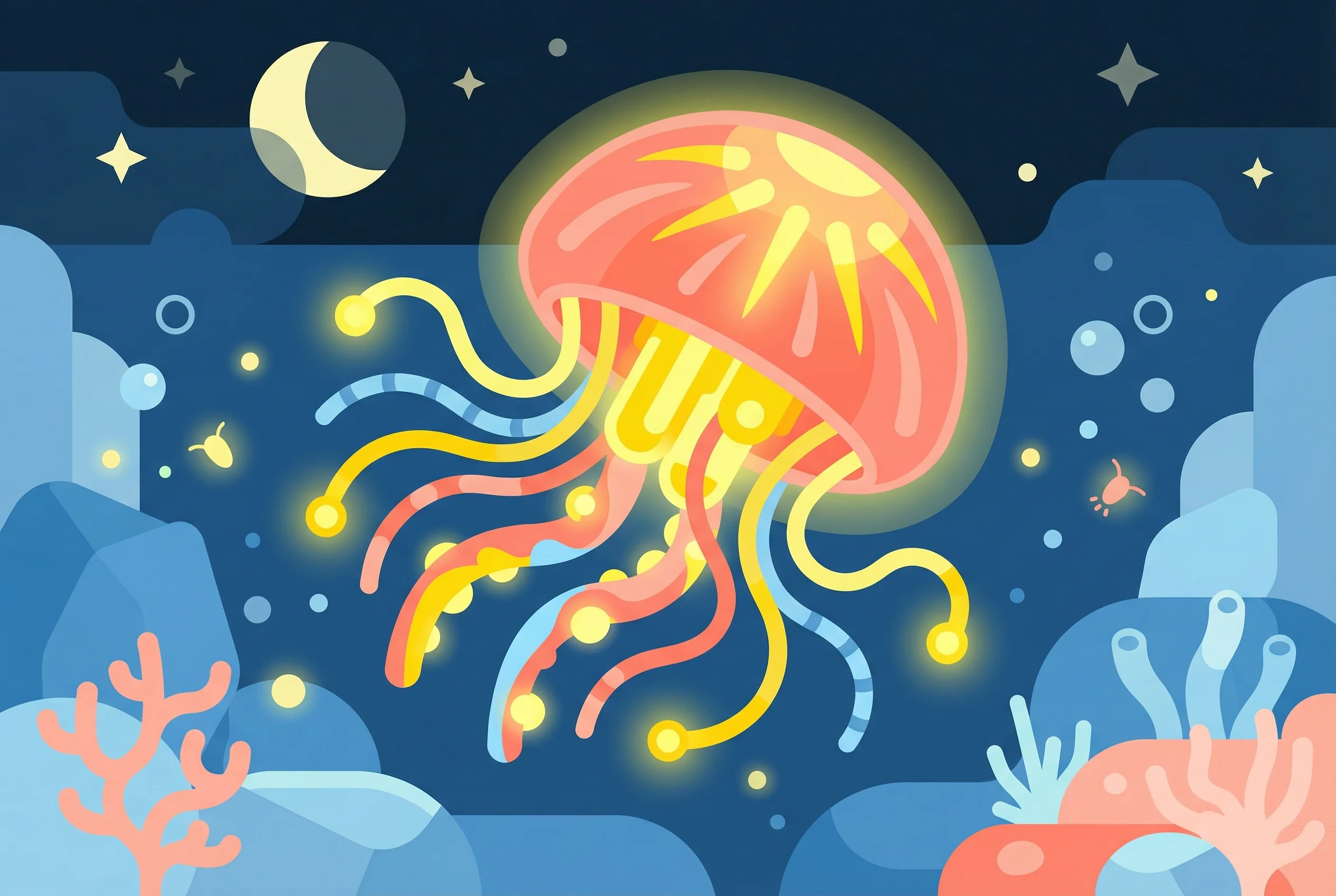 Why do some jellyfish glow?