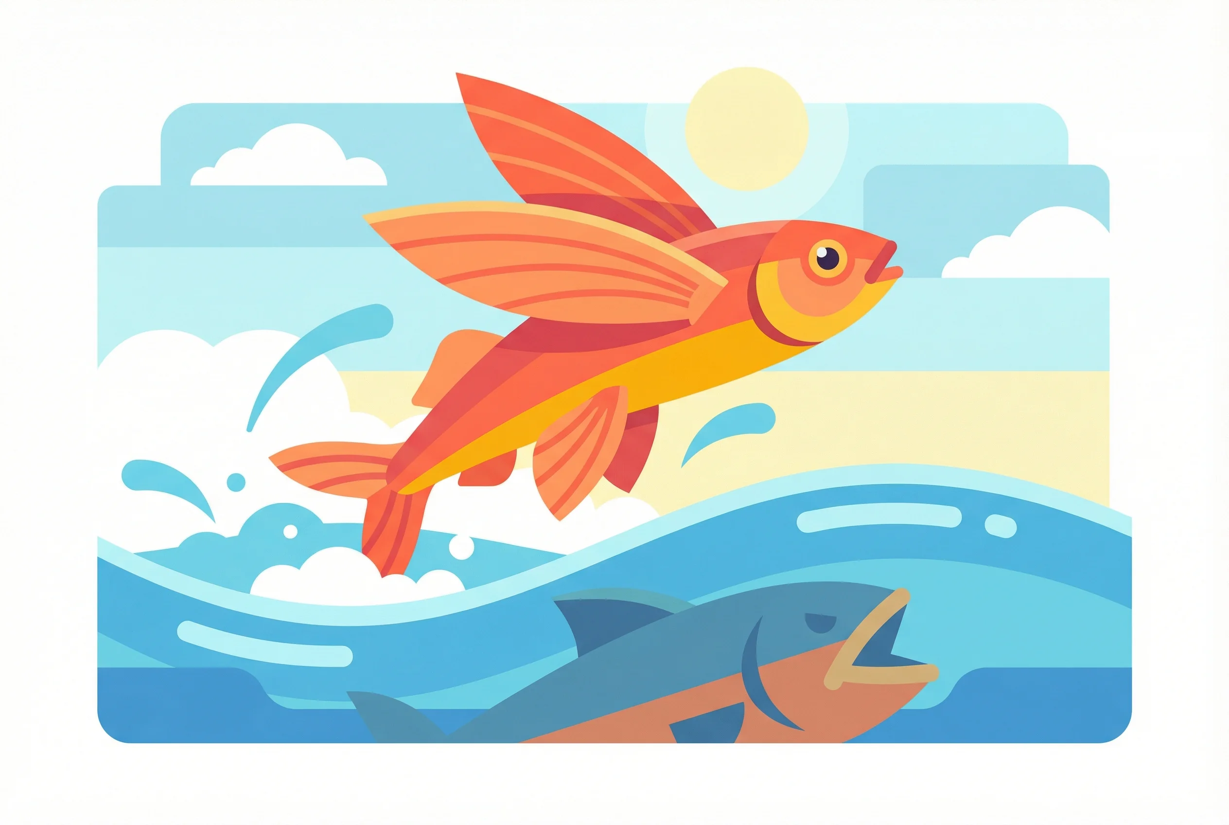 Why do flying fish leap out of water?