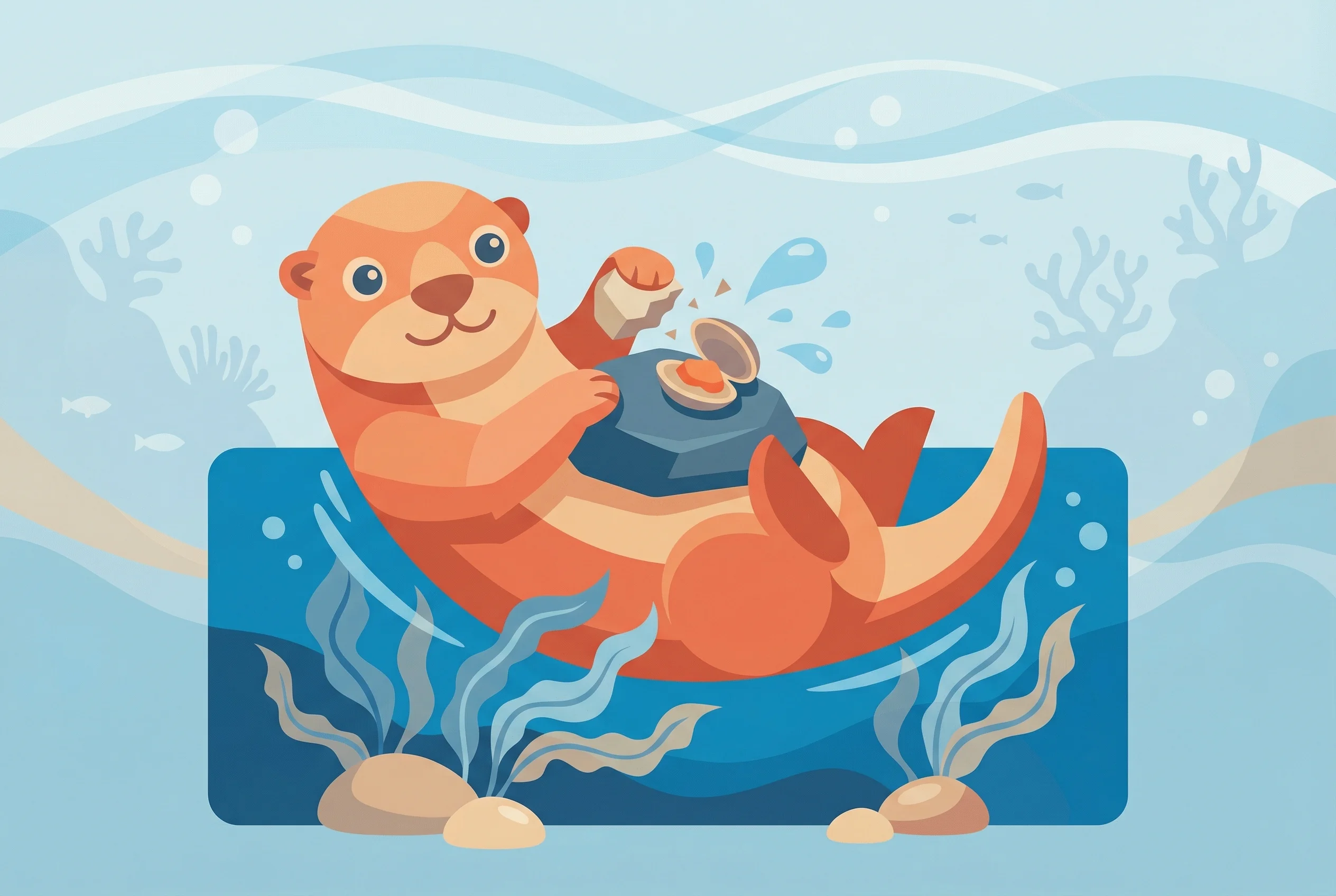 Why do sea otters use rocks?