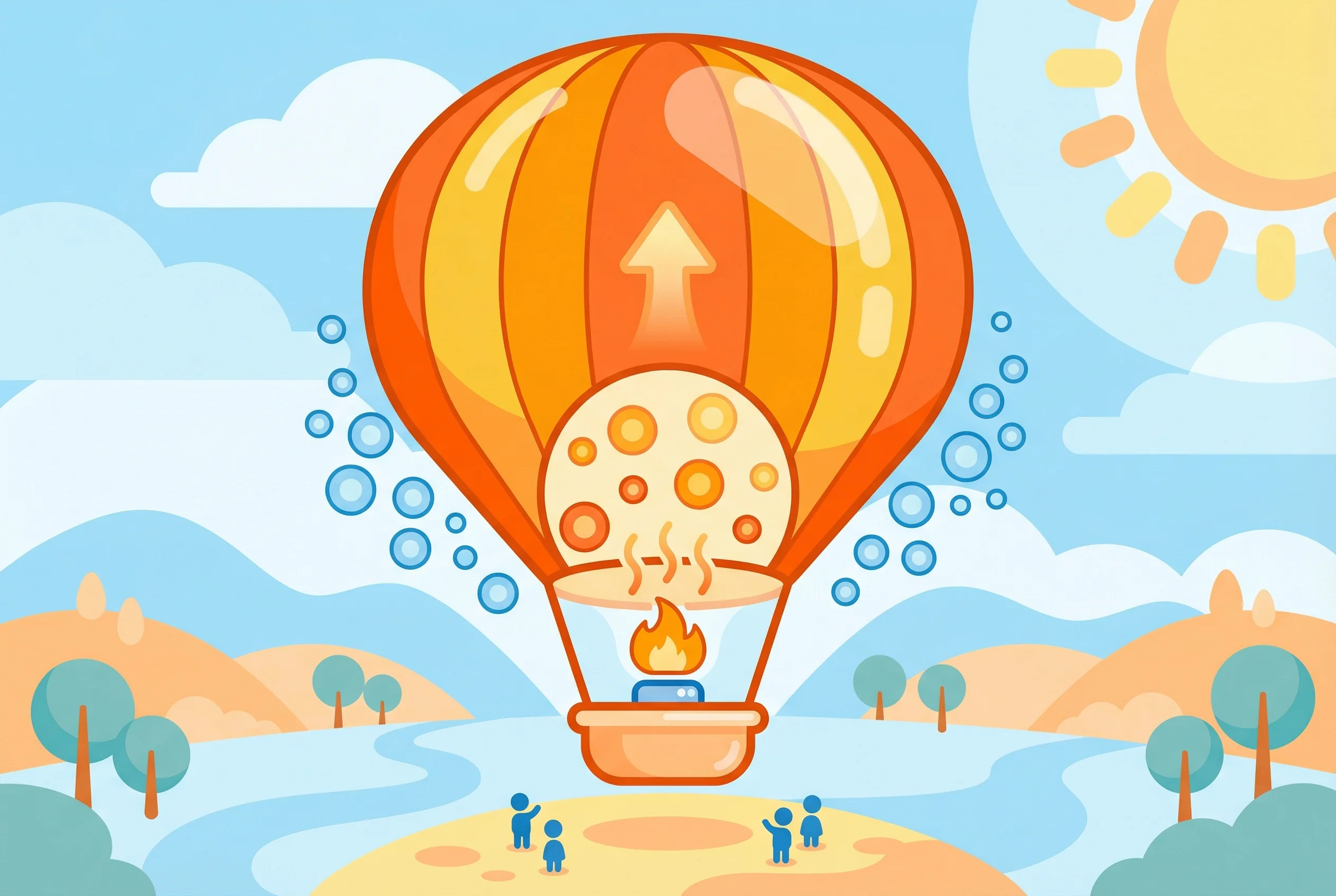 Why do hot air balloons rise?