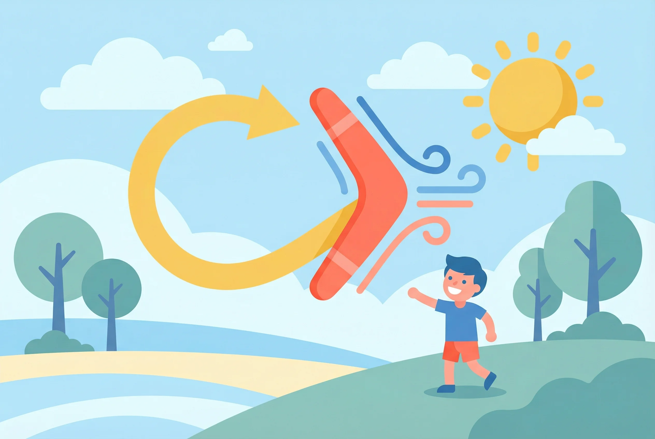 Why do boomerangs come back?