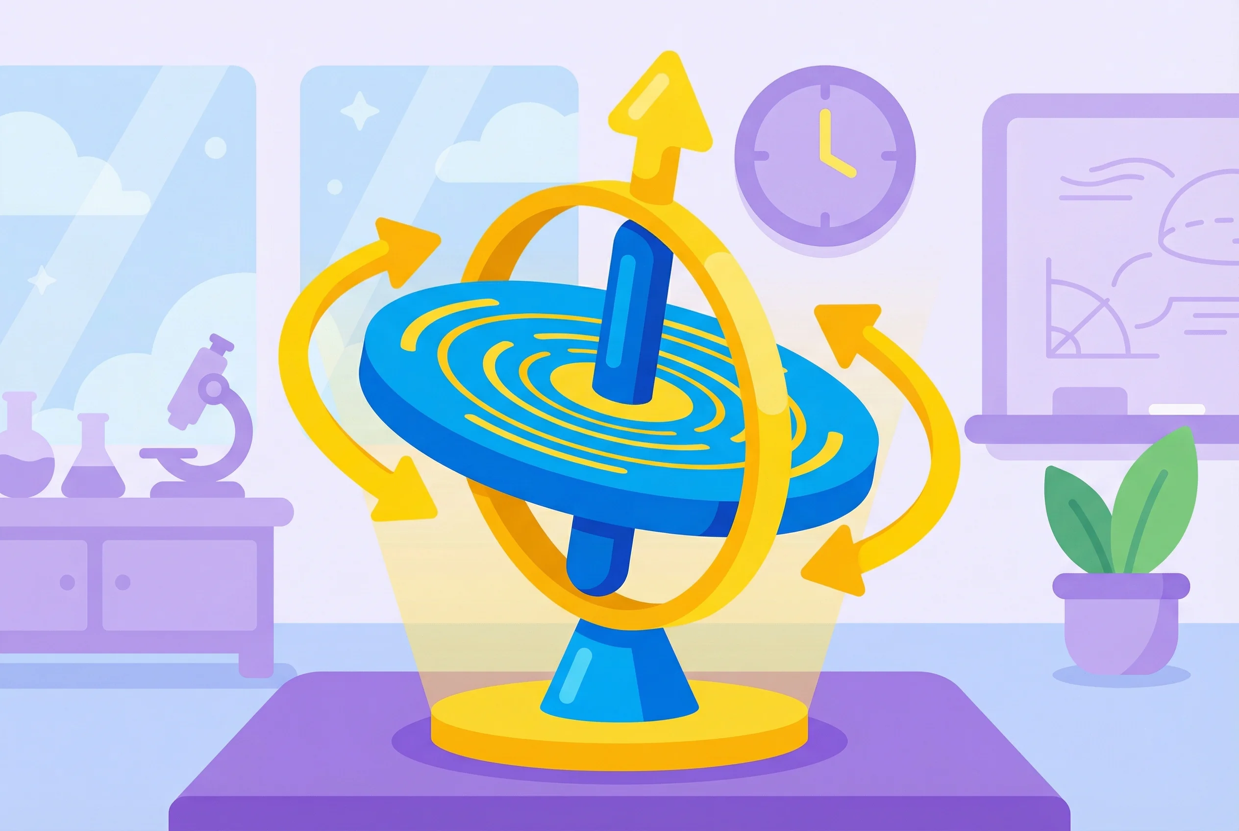 Why does a gyroscope stay upright?