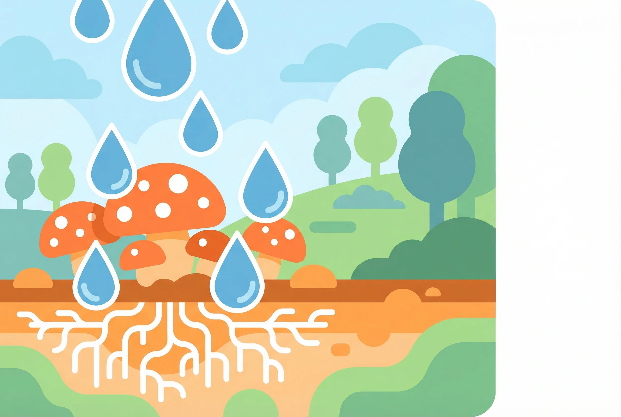 Why do mushrooms grow after rain?