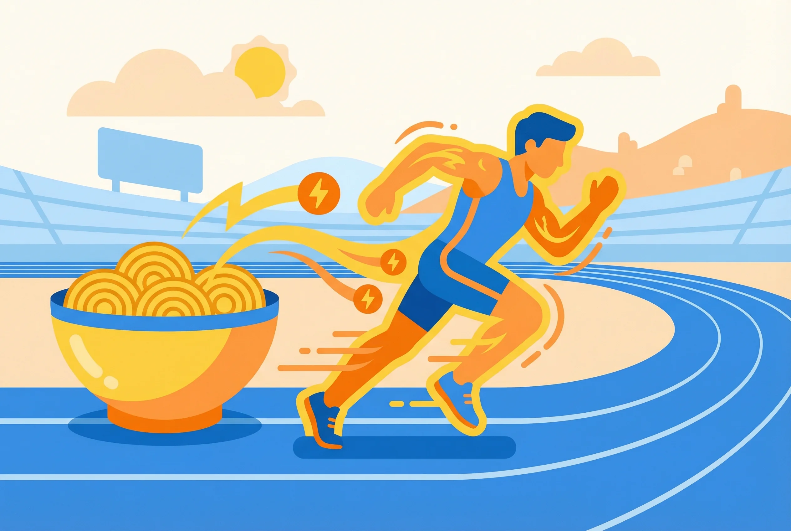 Why do athletes carb-load before events?