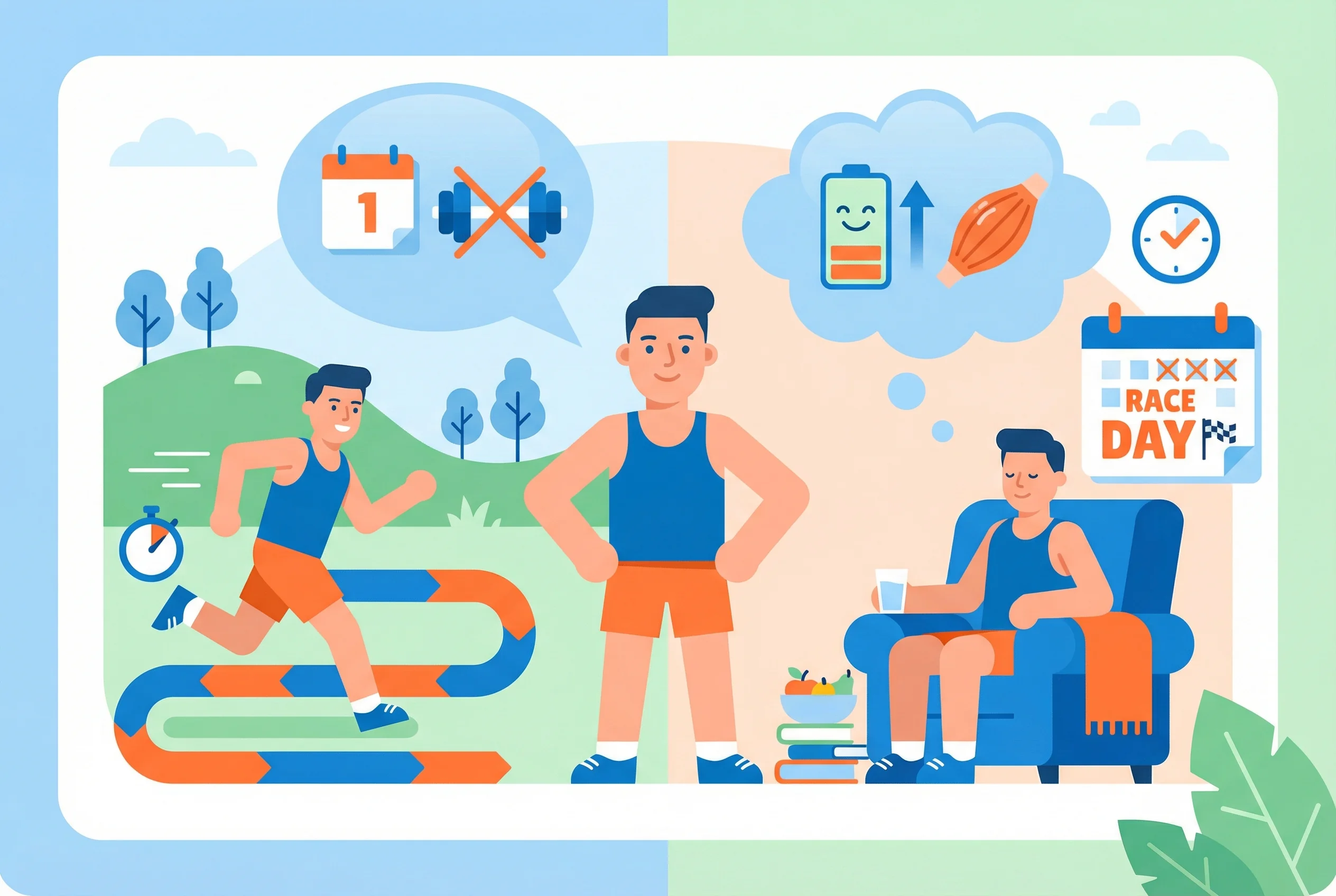 Why do runners taper before races?