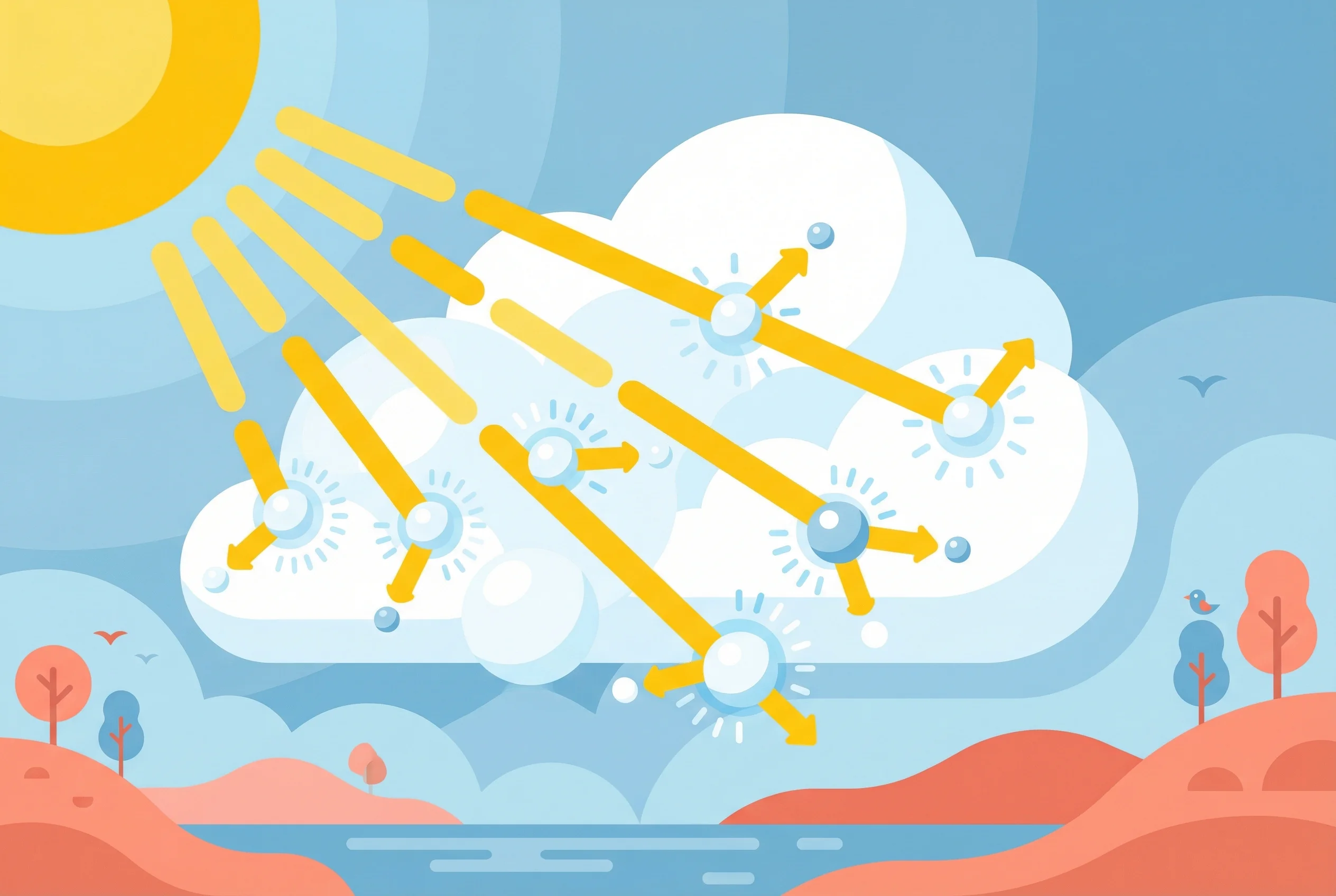 Why do clouds look white?