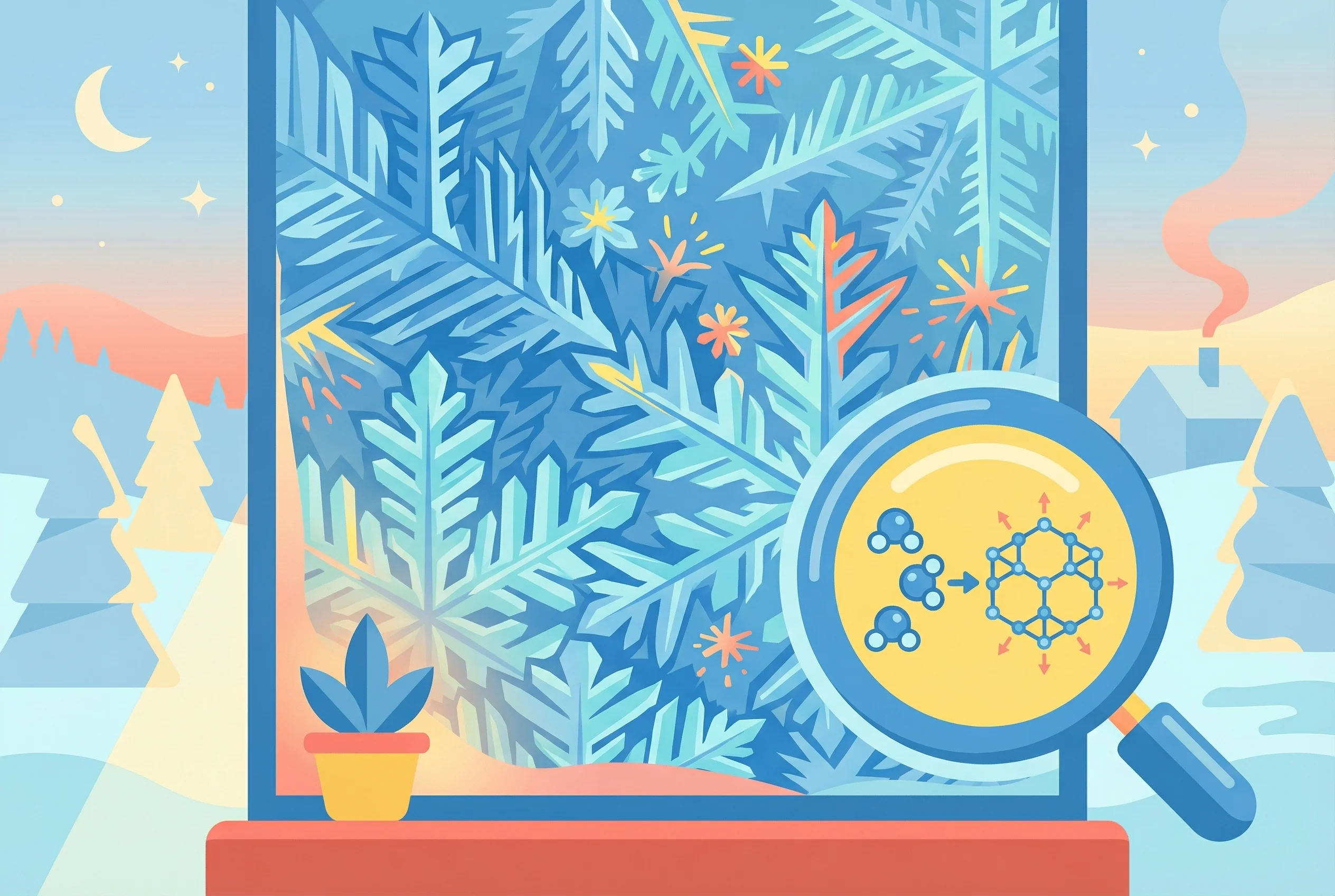Why does frost form patterns?