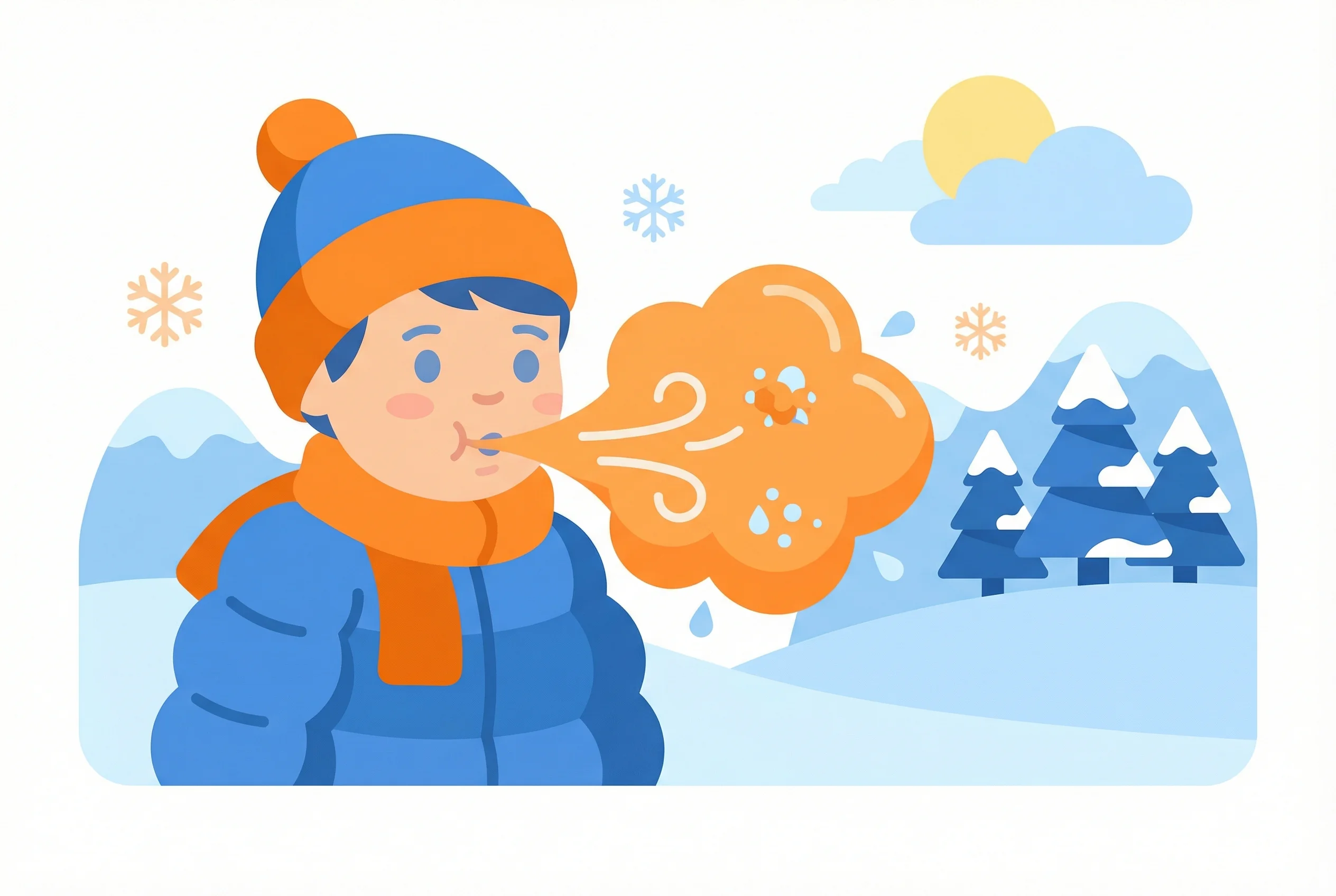 Why can we see our breath in cold?