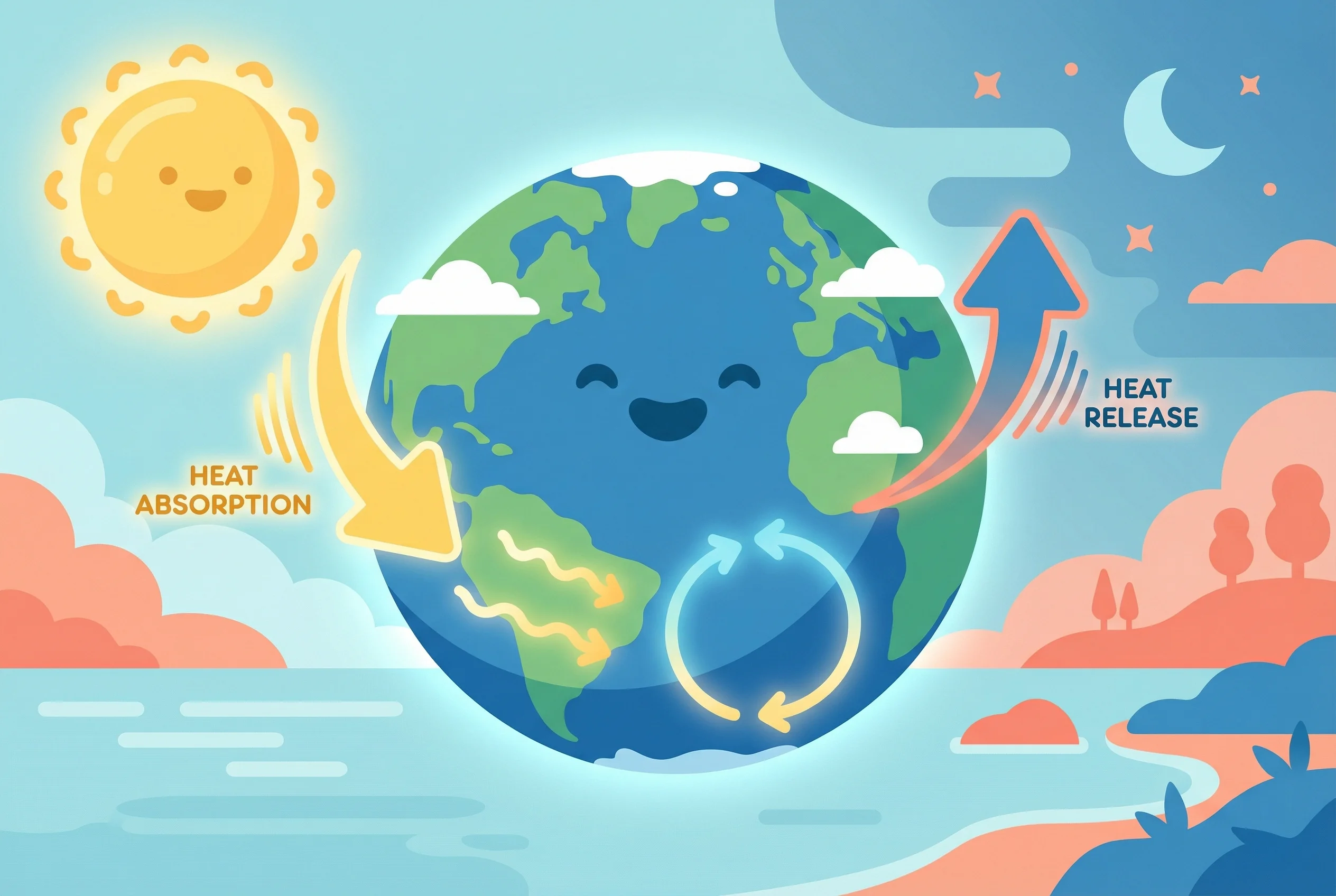 Why do oceans moderate climate?